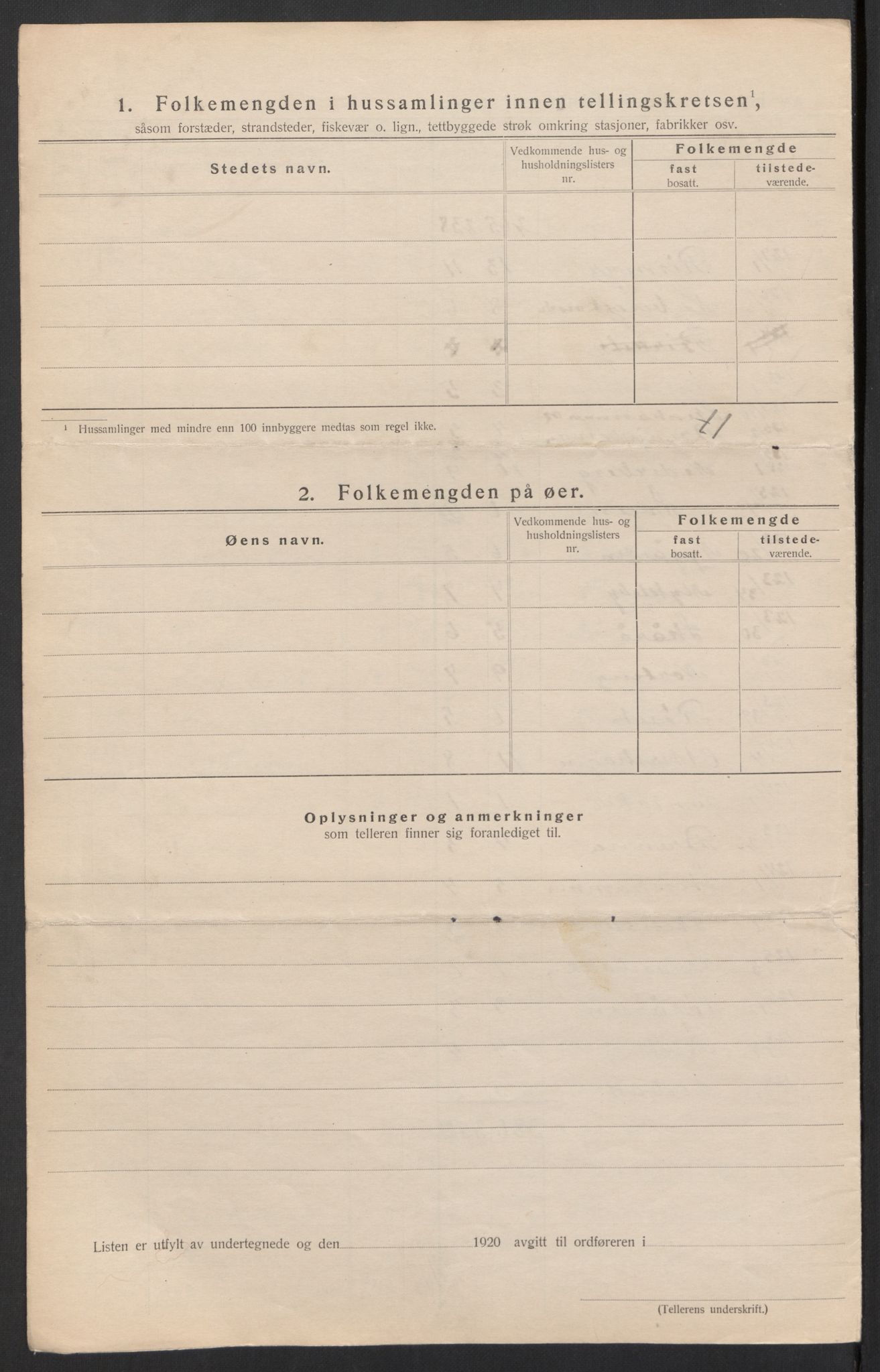 SAH, 1920 census for Elverum, 1920, p. 70