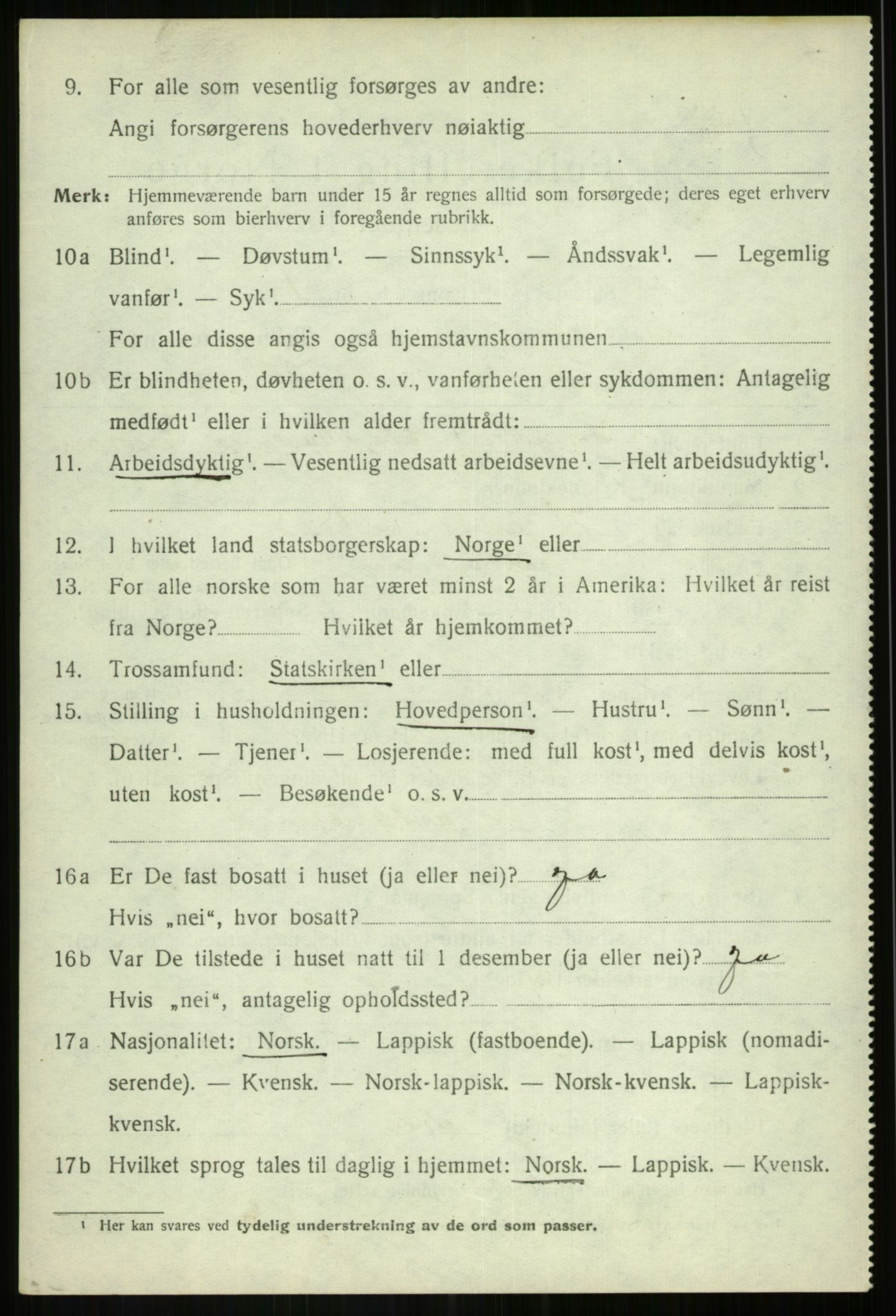 SATØ, 1920 census for Målselv, 1920, p. 4448