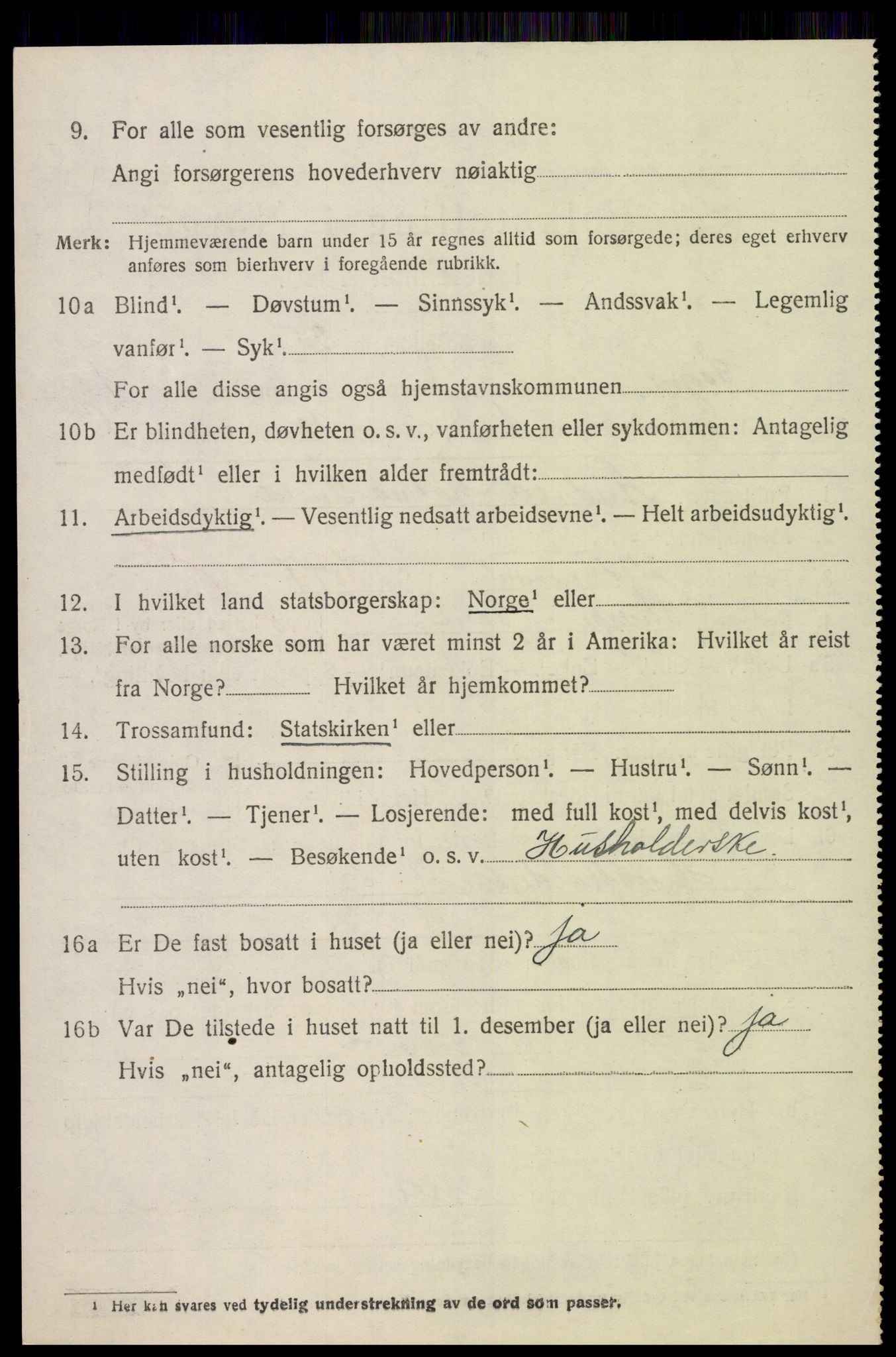 SAK, 1920 census for Søgne, 1920, p. 1334