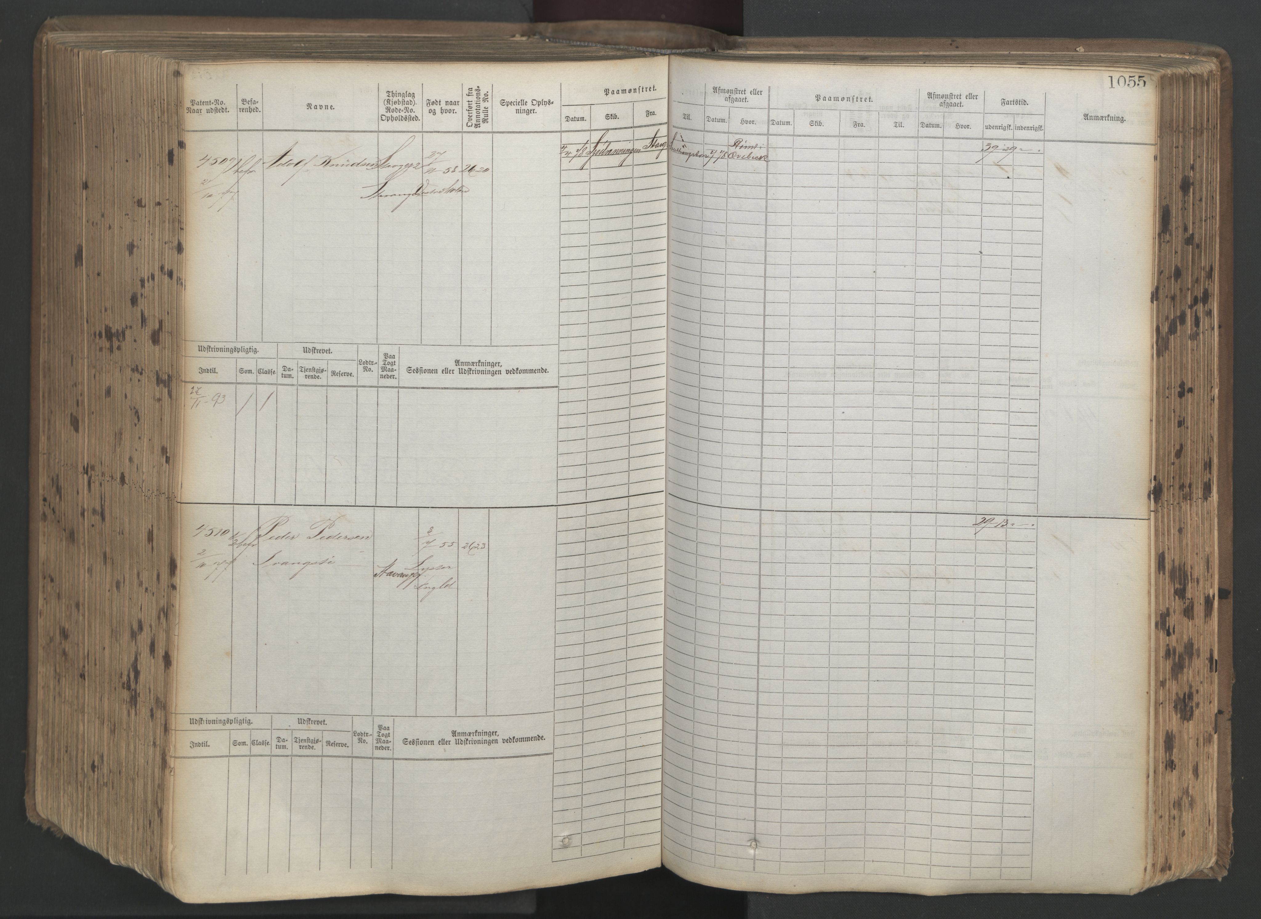 Stavanger sjømannskontor, AV/SAST-A-102006/F/Fb/Fbb/L0019: Sjøfartshovedrulle patnentnr. 3603-4803 (dublett), 1875, p. 458