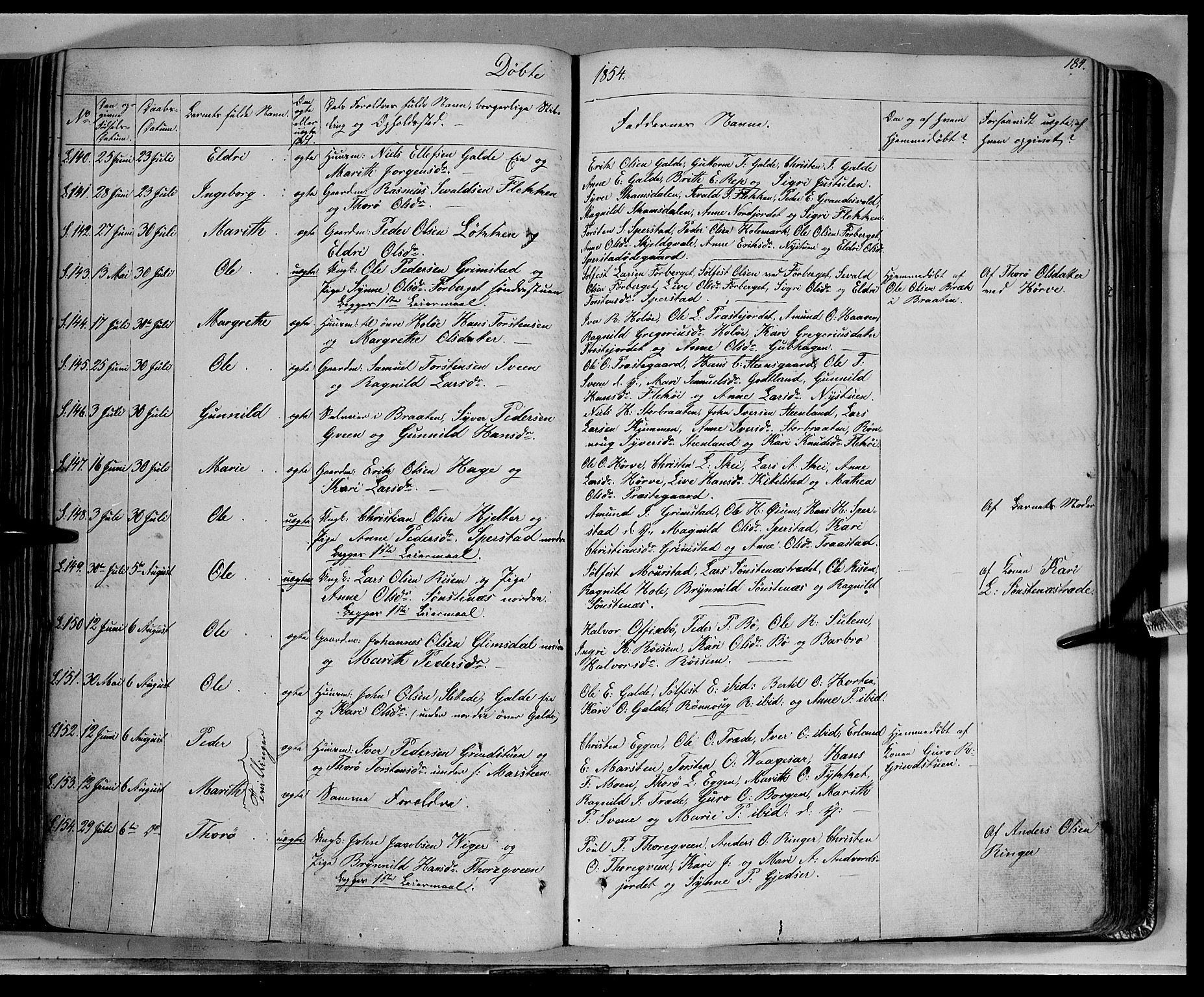 Lom prestekontor, AV/SAH-PREST-070/K/L0006: Parish register (official) no. 6A, 1837-1863, p. 184