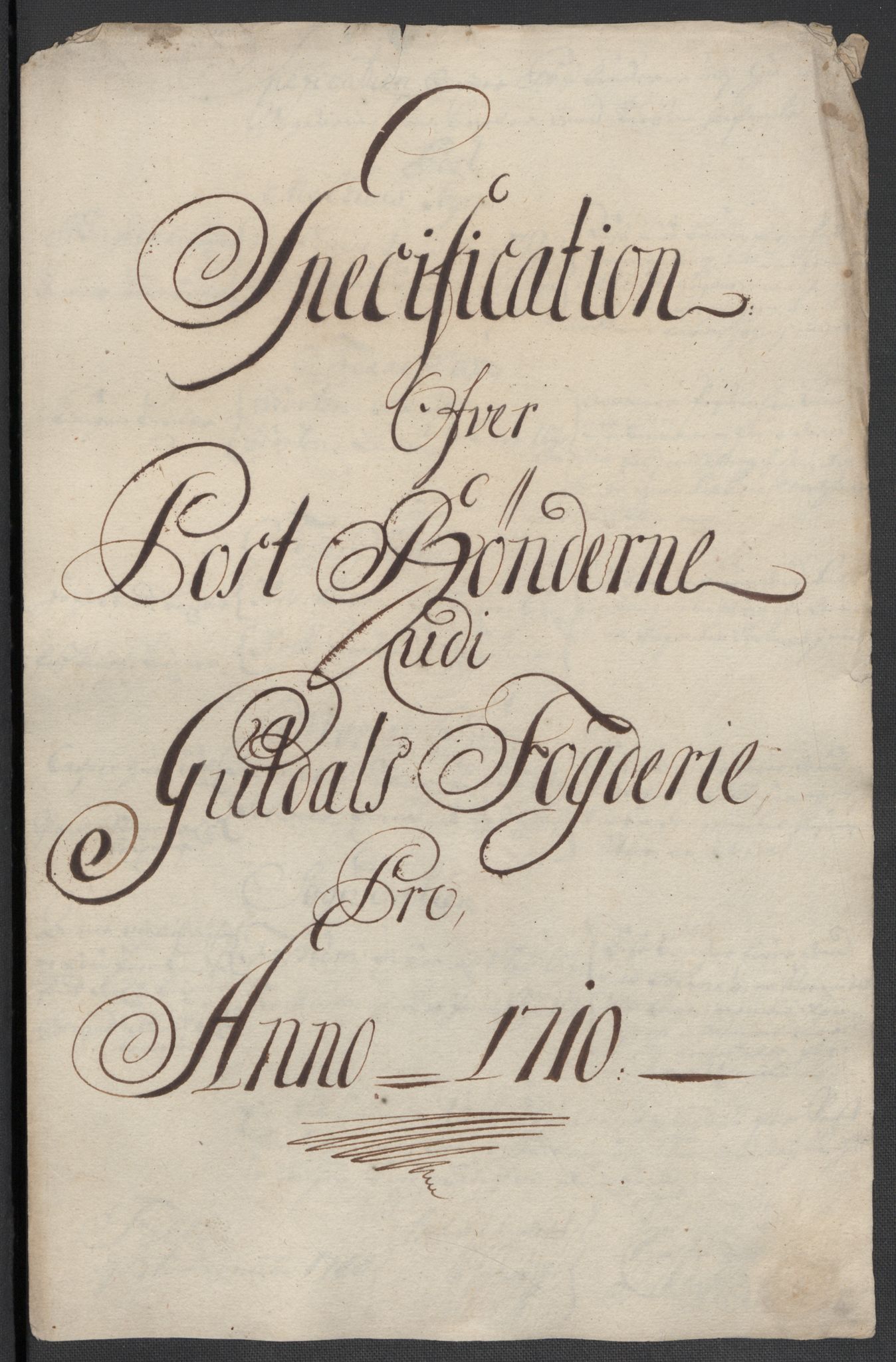 Rentekammeret inntil 1814, Reviderte regnskaper, Fogderegnskap, RA/EA-4092/R60/L3960: Fogderegnskap Orkdal og Gauldal, 1710, p. 407