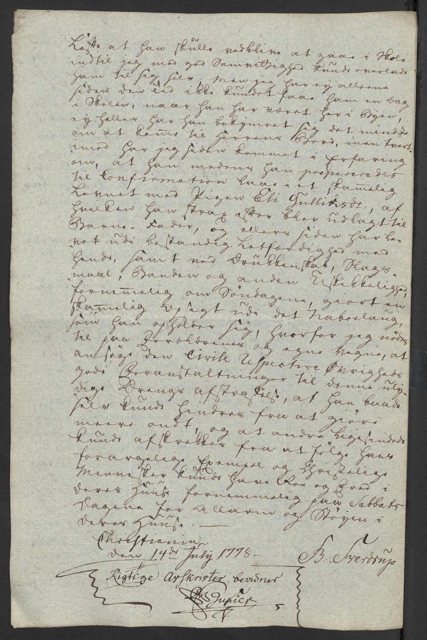 Kristiania stiftamt, SAO/A-10386/G/Gm/L0012: Domsakter og forhør, 1777-1783, p. 60
