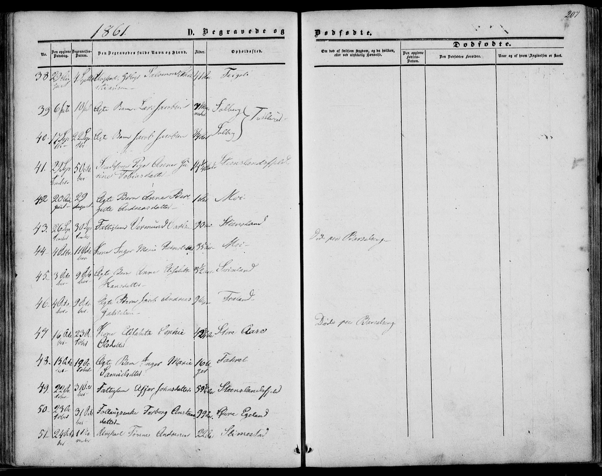 Kvinesdal sokneprestkontor, AV/SAK-1111-0026/F/Fa/Fab/L0006: Parish register (official) no. A 6, 1857-1869, p. 207