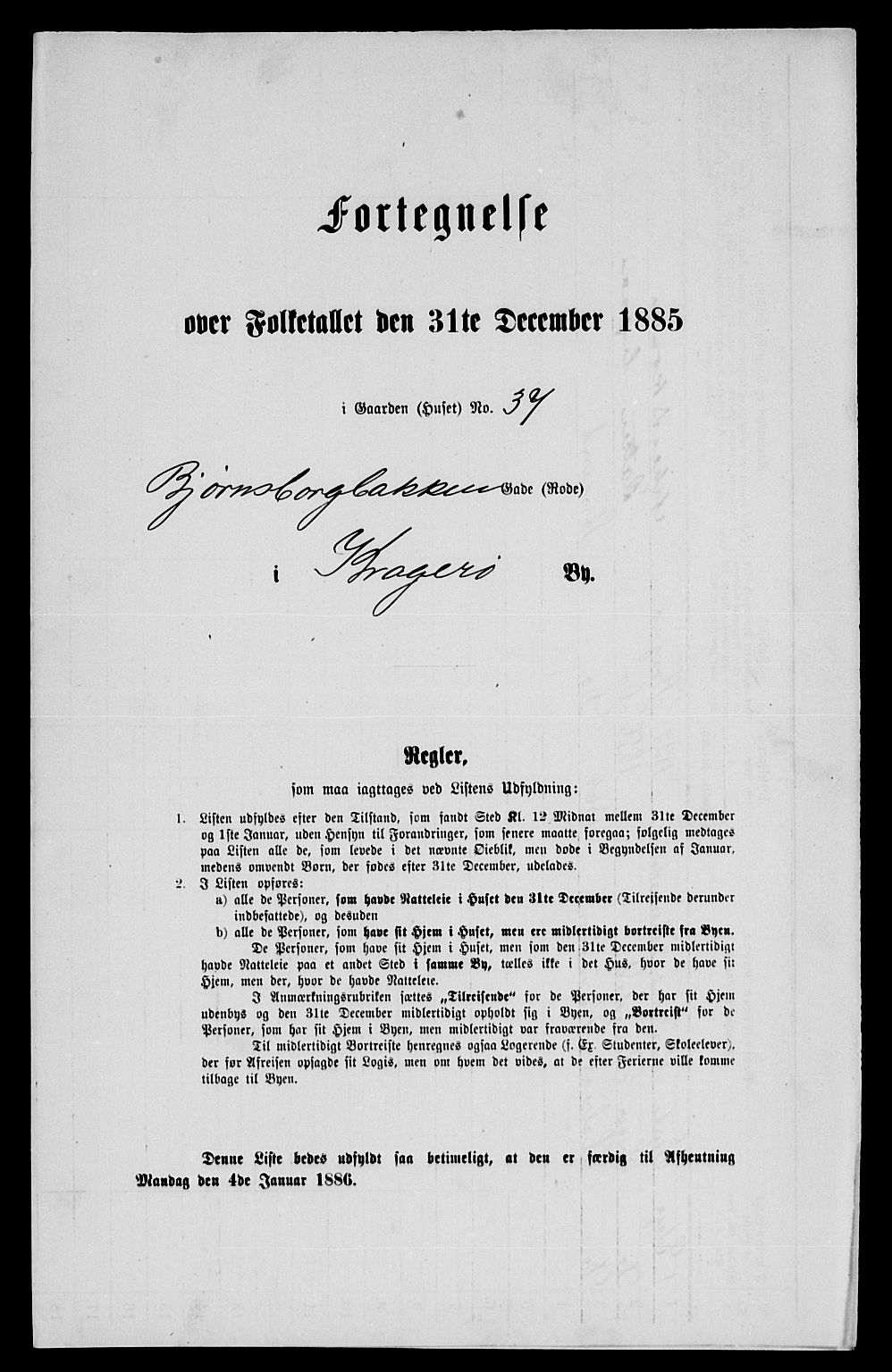 SAKO, 1885 census for 0801 Kragerø, 1885, p. 958