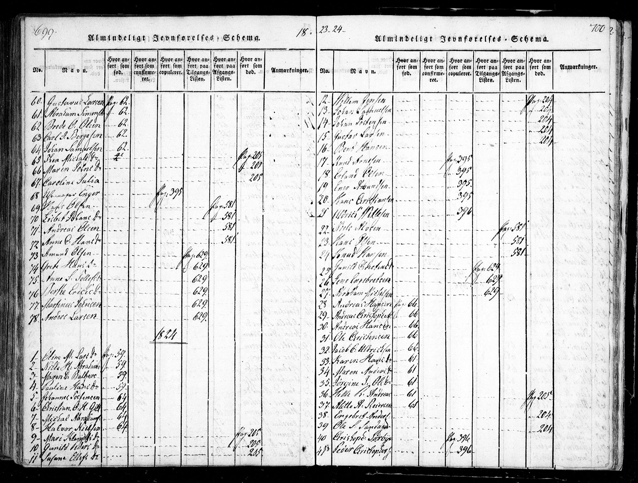 Nesodden prestekontor Kirkebøker, SAO/A-10013/F/Fa/L0006: Parish register (official) no. I 6, 1814-1847, p. 699-700