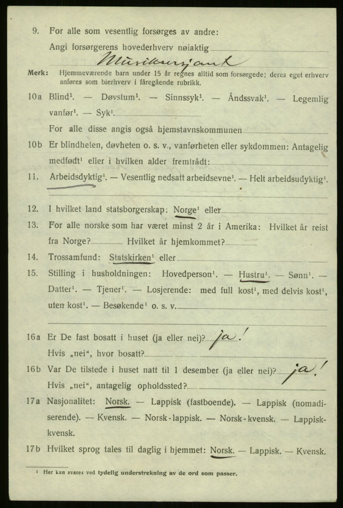 SATØ, 1920 census for Harstad, 1920, p. 2937