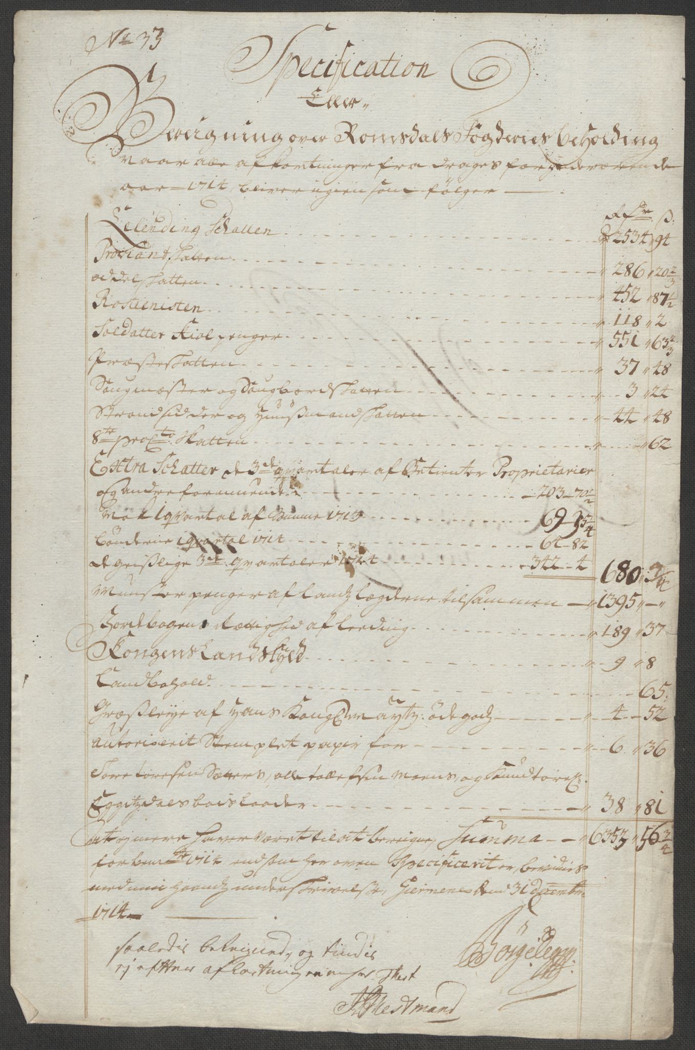 Rentekammeret inntil 1814, Reviderte regnskaper, Fogderegnskap, RA/EA-4092/R55/L3662: Fogderegnskap Romsdal, 1713-1714, p. 500