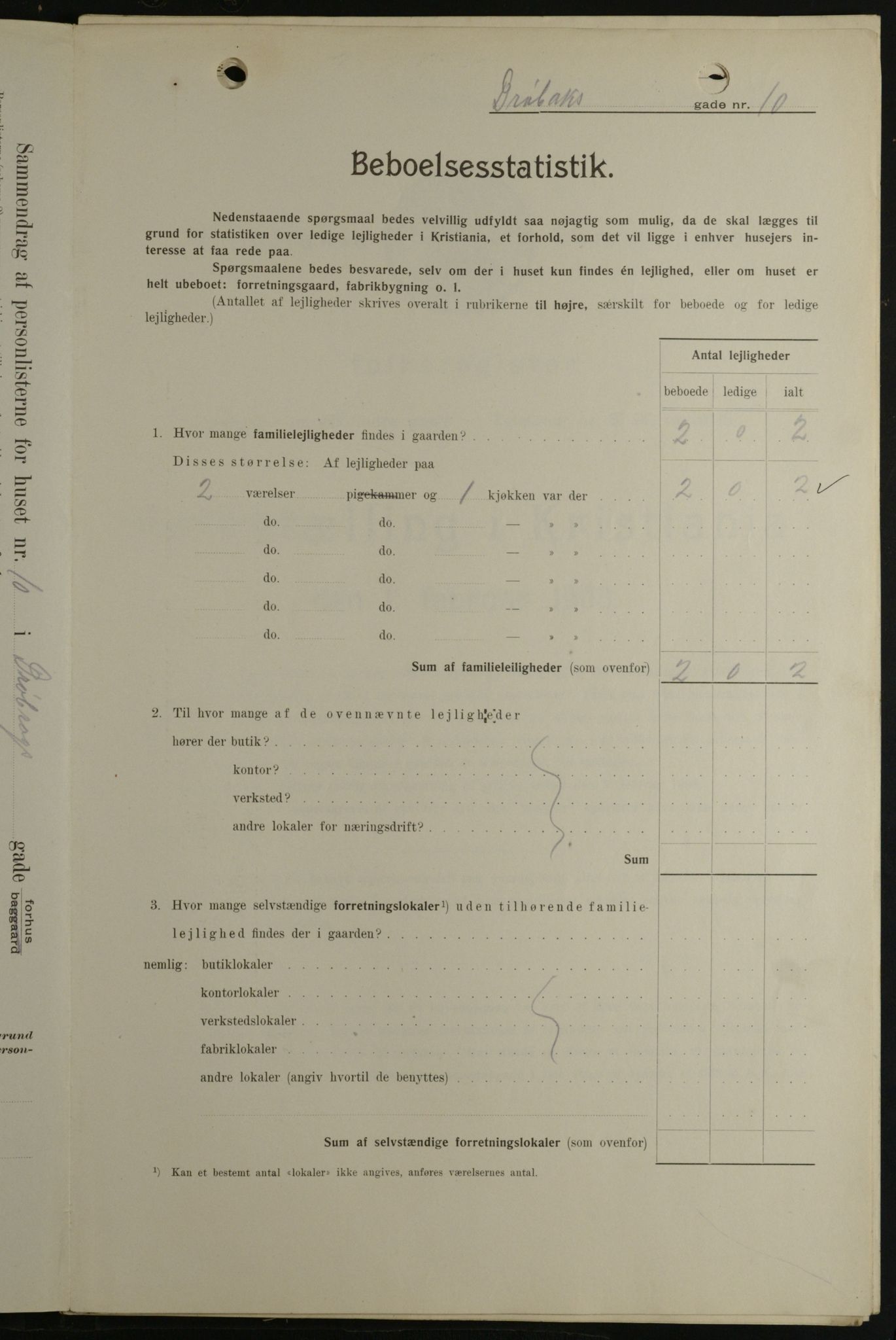 OBA, Municipal Census 1908 for Kristiania, 1908, p. 16171