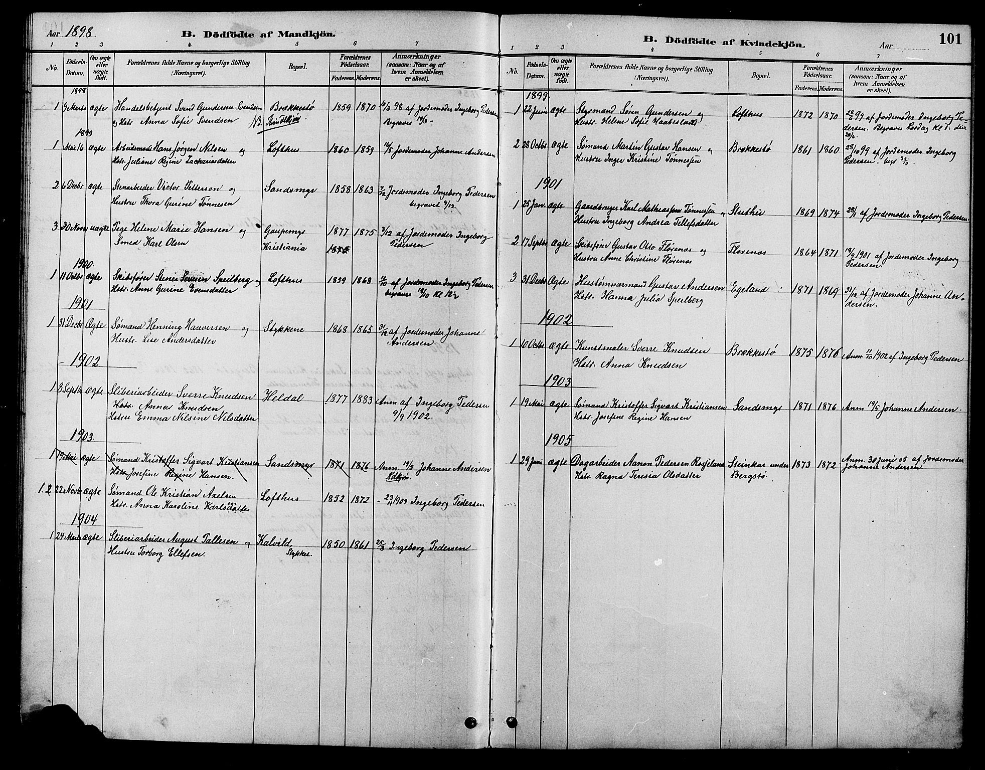 Vestre Moland sokneprestkontor, SAK/1111-0046/F/Fb/Fbb/L0006: Parish register (copy) no. B 6, 1884-1905, p. 100