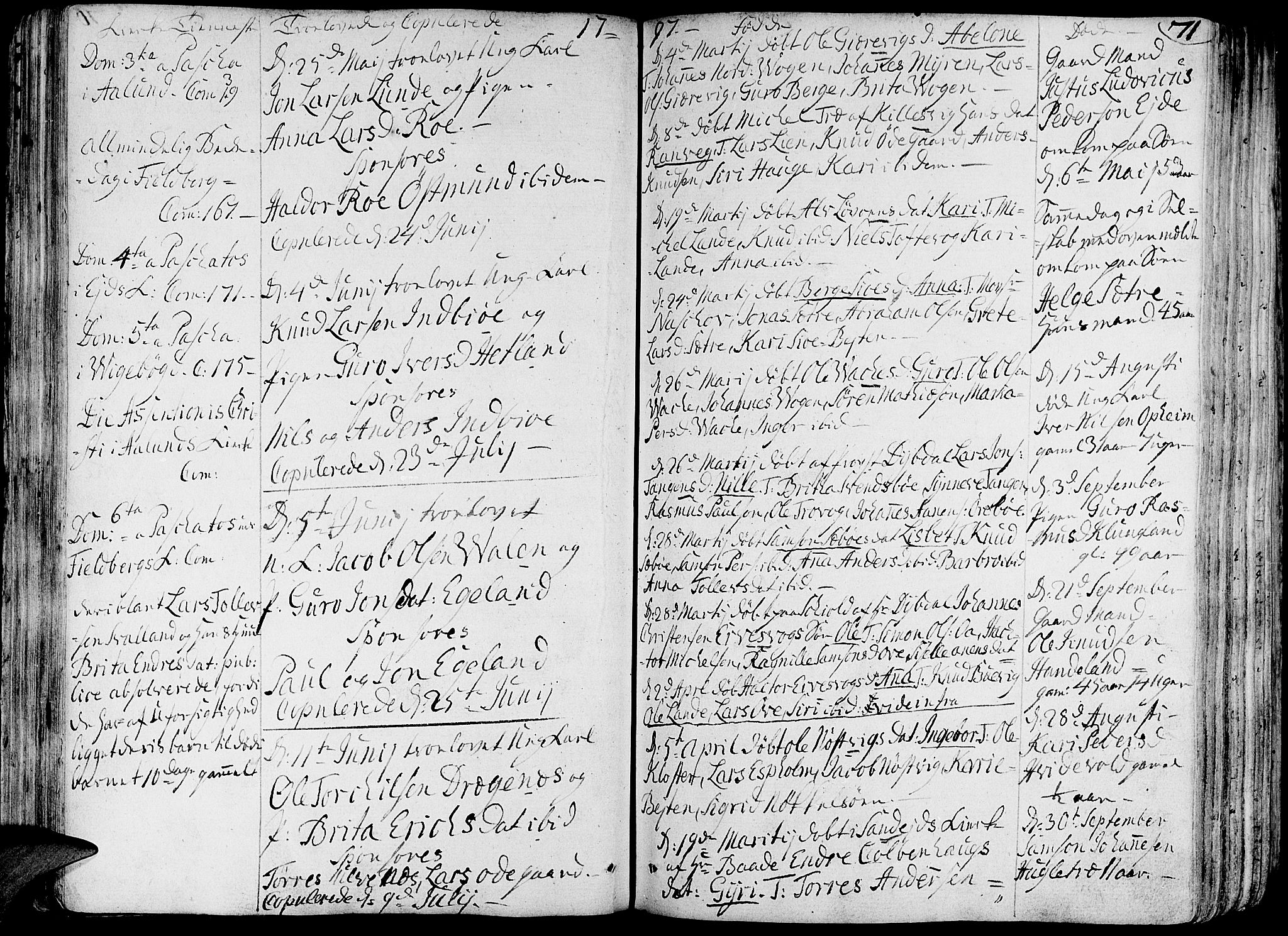 Fjelberg sokneprestembete, SAB/A-75201/H/Haa: Parish register (official) no. A 3, 1788-1815, p. 71