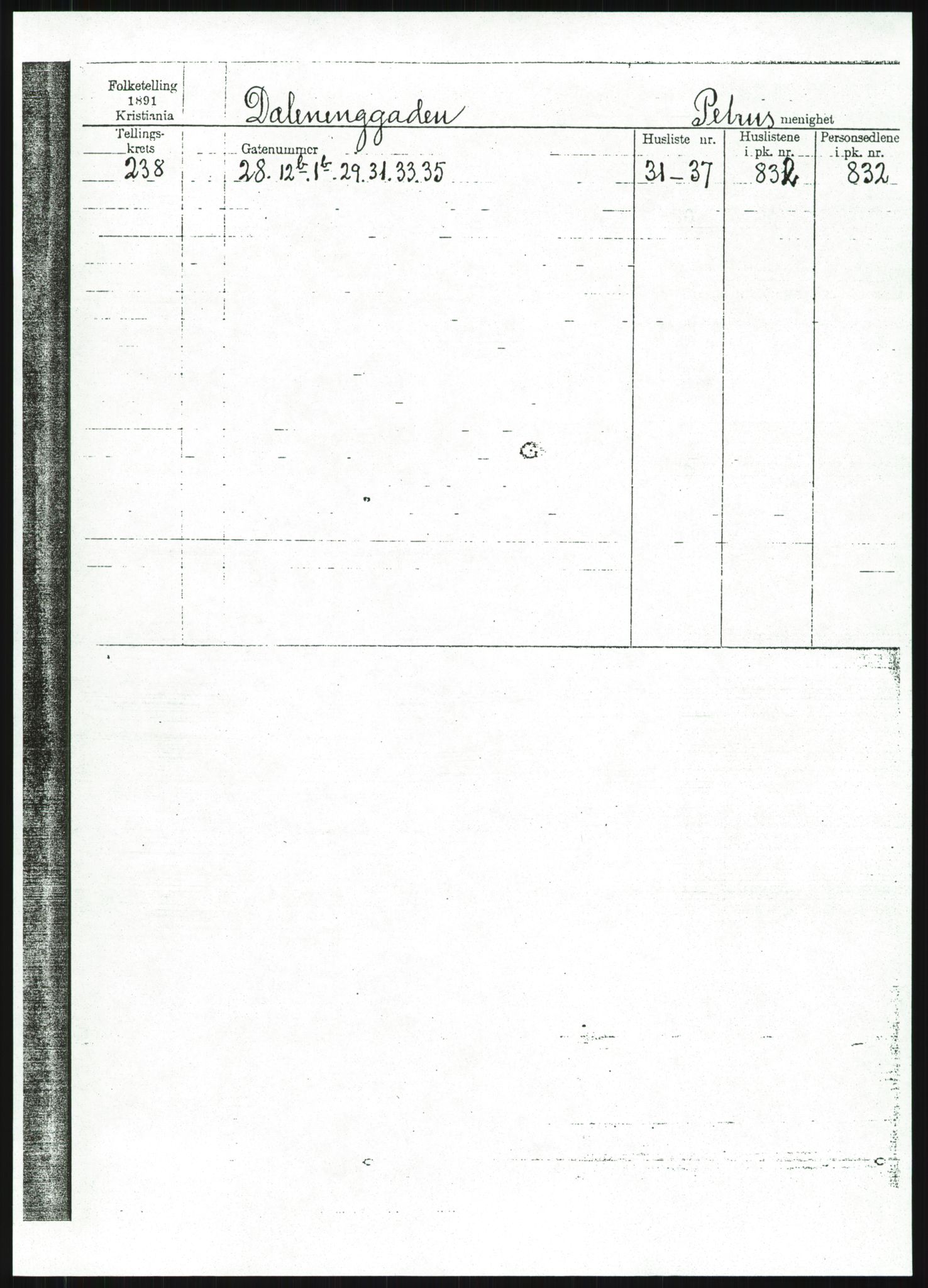 RA, 1891 census for 0301 Kristiania, 1891, p. 22