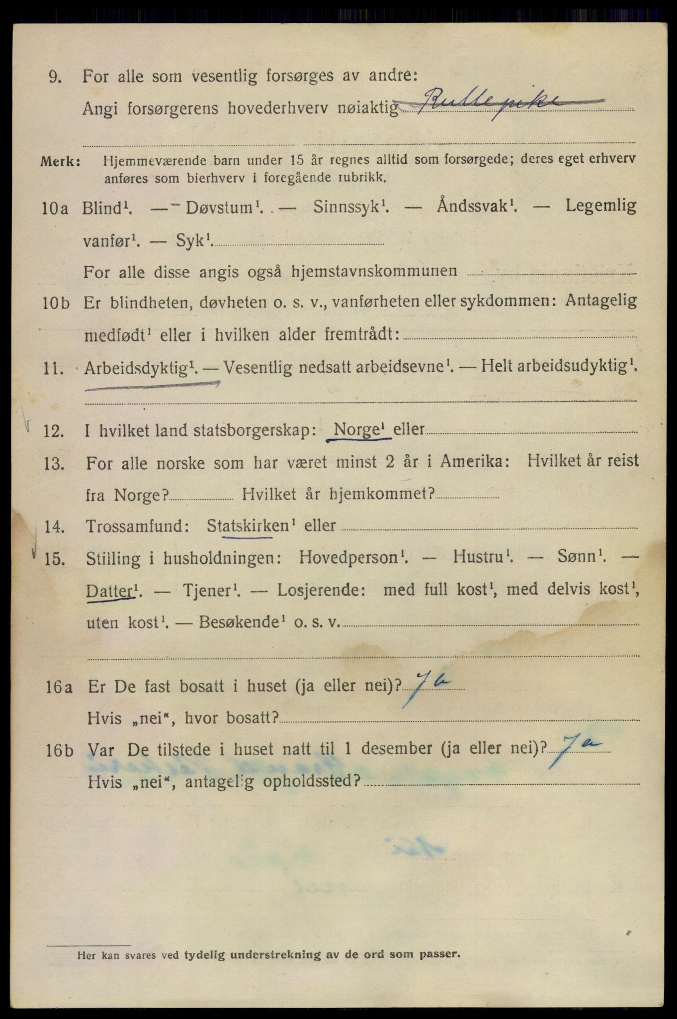 SAO, 1920 census for Kristiania, 1920, p. 340952