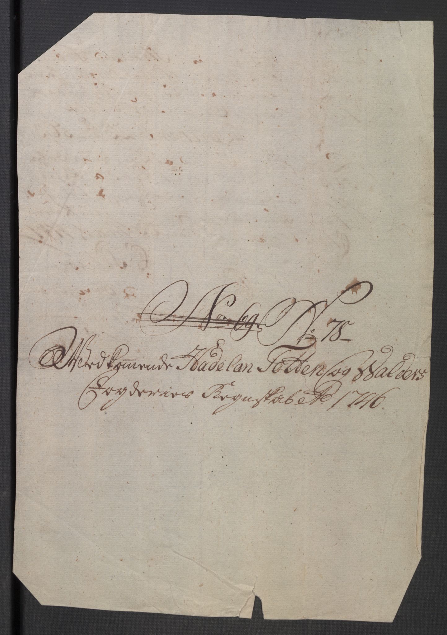 Rentekammeret inntil 1814, Reviderte regnskaper, Fogderegnskap, AV/RA-EA-4092/R18/L1345: Fogderegnskap Hadeland, Toten og Valdres, 1745-1746, p. 561