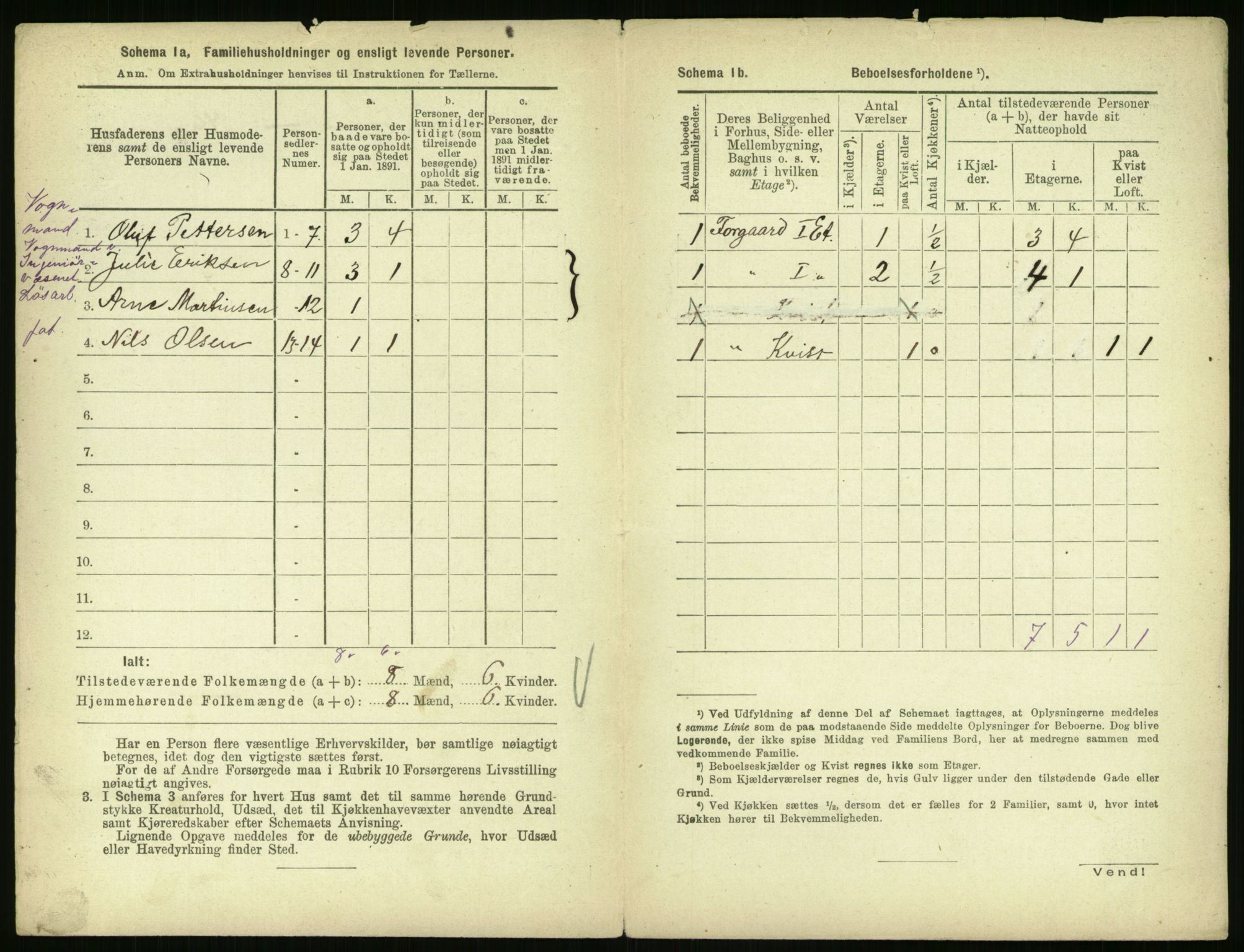 RA, 1891 census for 0301 Kristiania, 1891, p. 25523