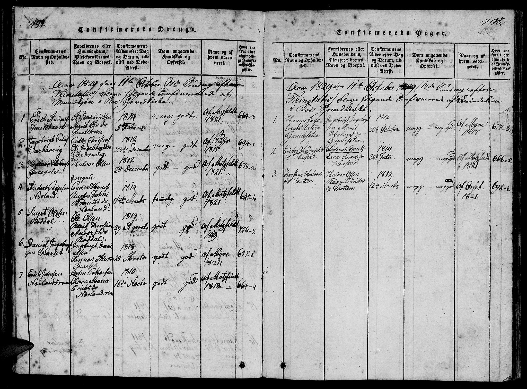 Ministerialprotokoller, klokkerbøker og fødselsregistre - Møre og Romsdal, SAT/A-1454/566/L0763: Parish register (official) no. 566A03 /1, 1817-1829, p. 492-493