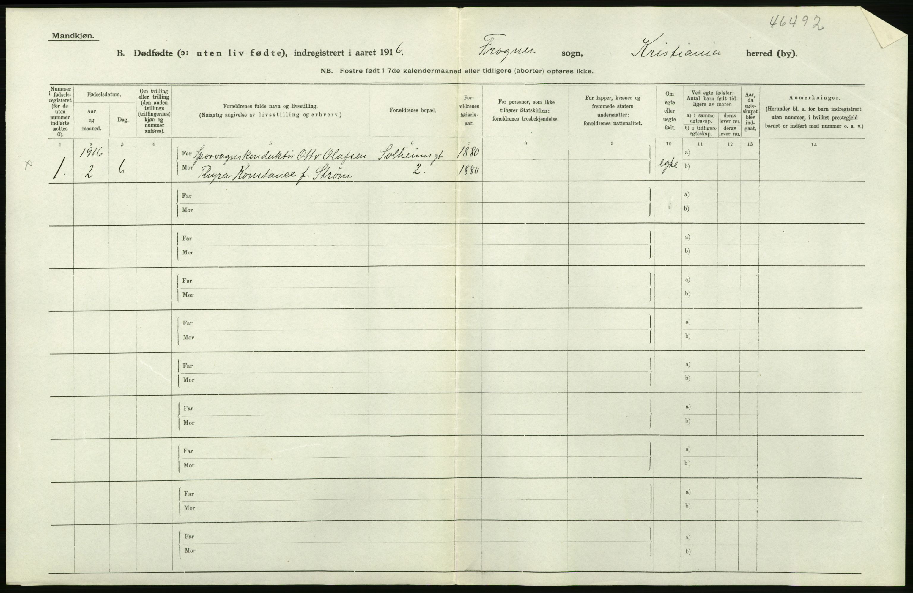 Statistisk sentralbyrå, Sosiodemografiske emner, Befolkning, AV/RA-S-2228/D/Df/Dfb/Dfbf/L0010: Kristiania: Døde, dødfødte., 1916, p. 508