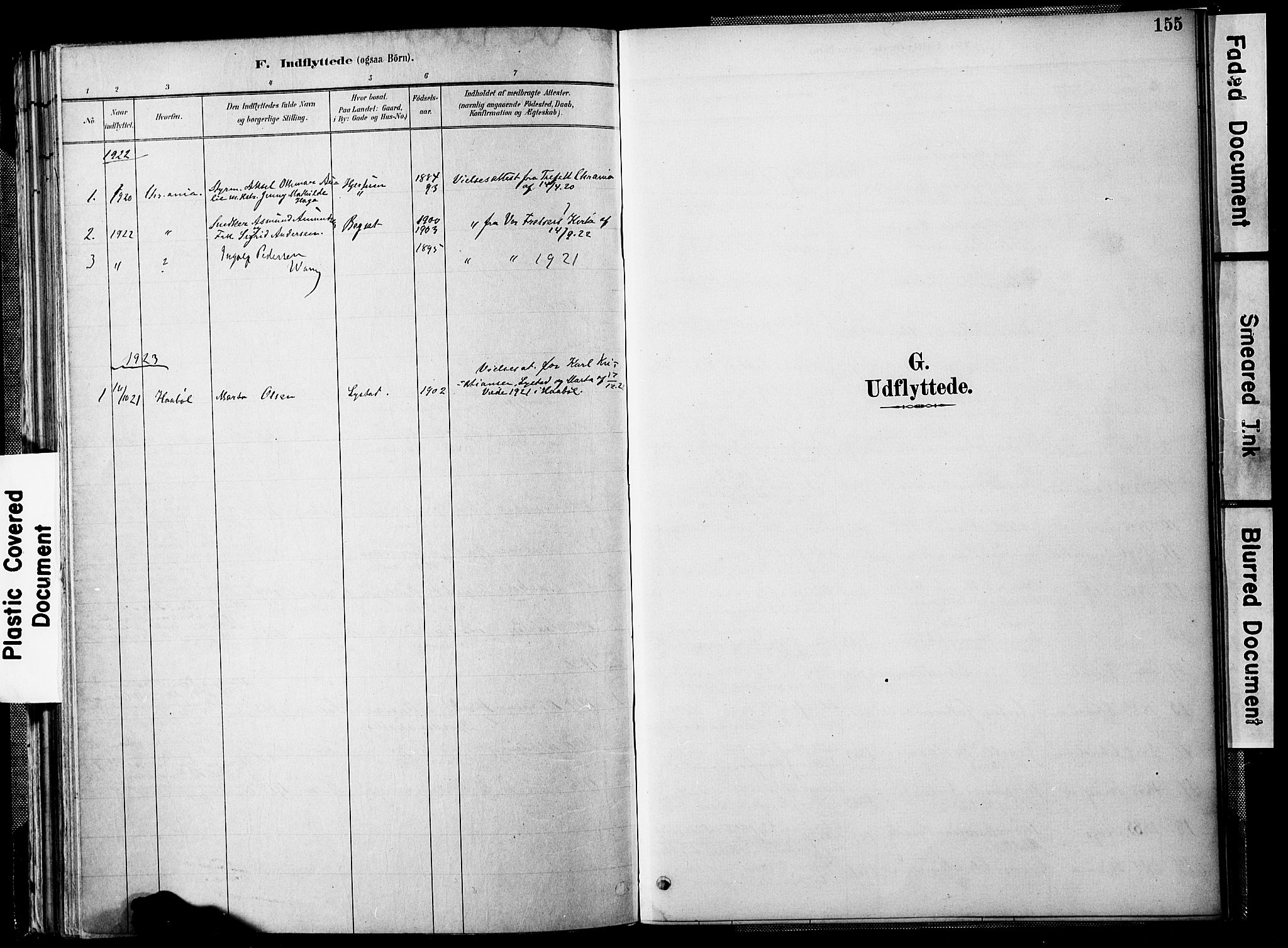 Spydeberg prestekontor Kirkebøker, SAO/A-10924/F/Fb/L0001: Parish register (official) no. II 1, 1886-1907, p. 155