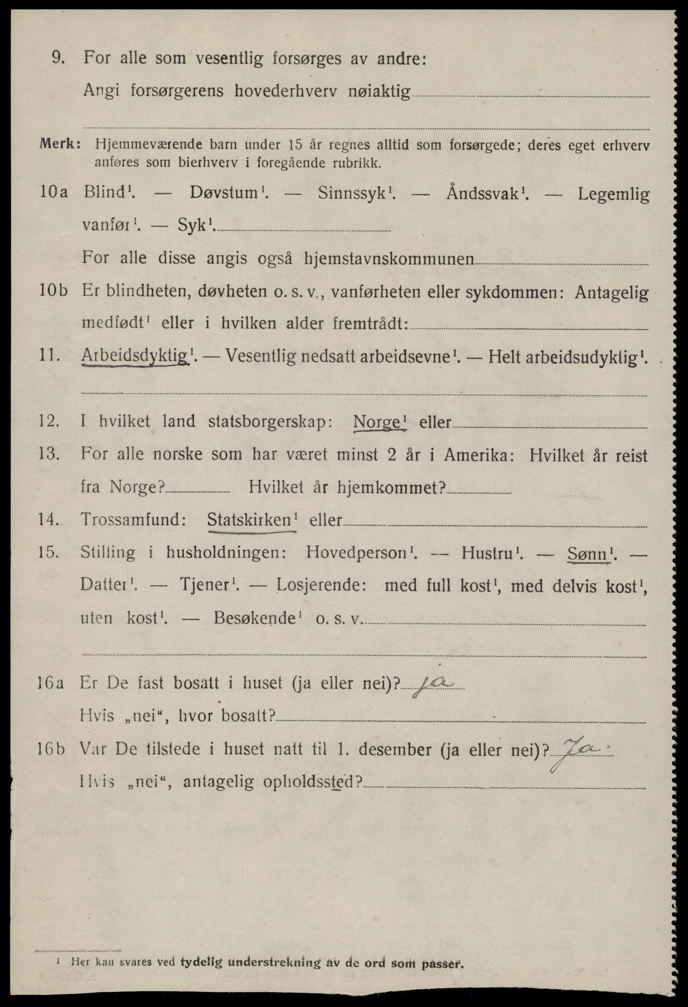 SAT, 1920 census for Borgund, 1920, p. 16803