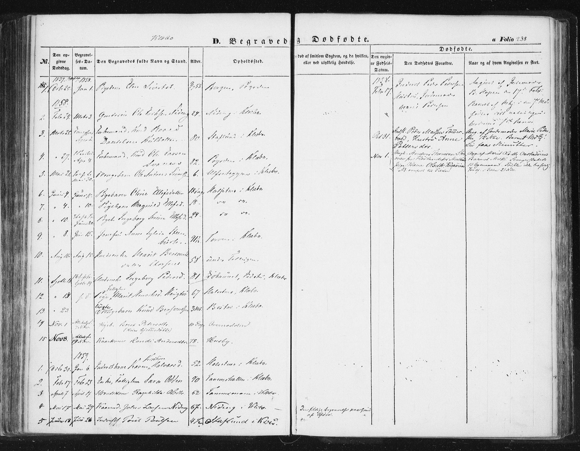 Ministerialprotokoller, klokkerbøker og fødselsregistre - Sør-Trøndelag, AV/SAT-A-1456/618/L0441: Parish register (official) no. 618A05, 1843-1862, p. 238