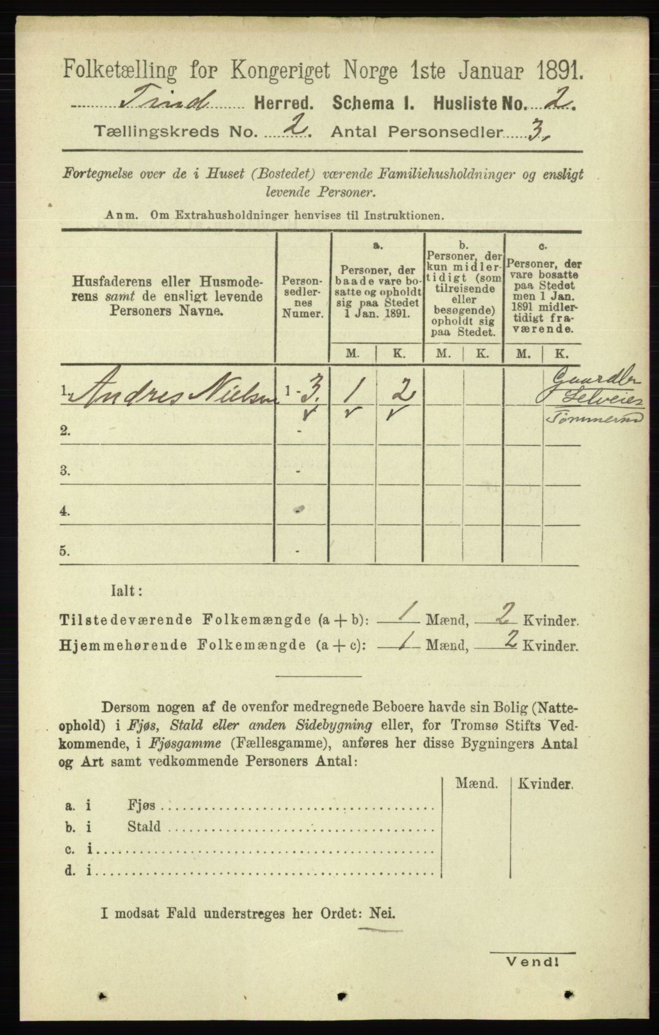 RA, 1891 census for 0826 Tinn, 1891, p. 91