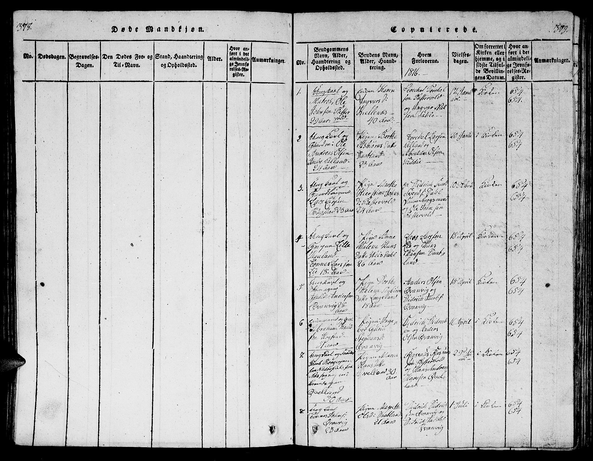 Flekkefjord sokneprestkontor, SAK/1111-0012/F/Fb/Fbb/L0001: Parish register (copy) no. B 1, 1815-1830, p. 388-389
