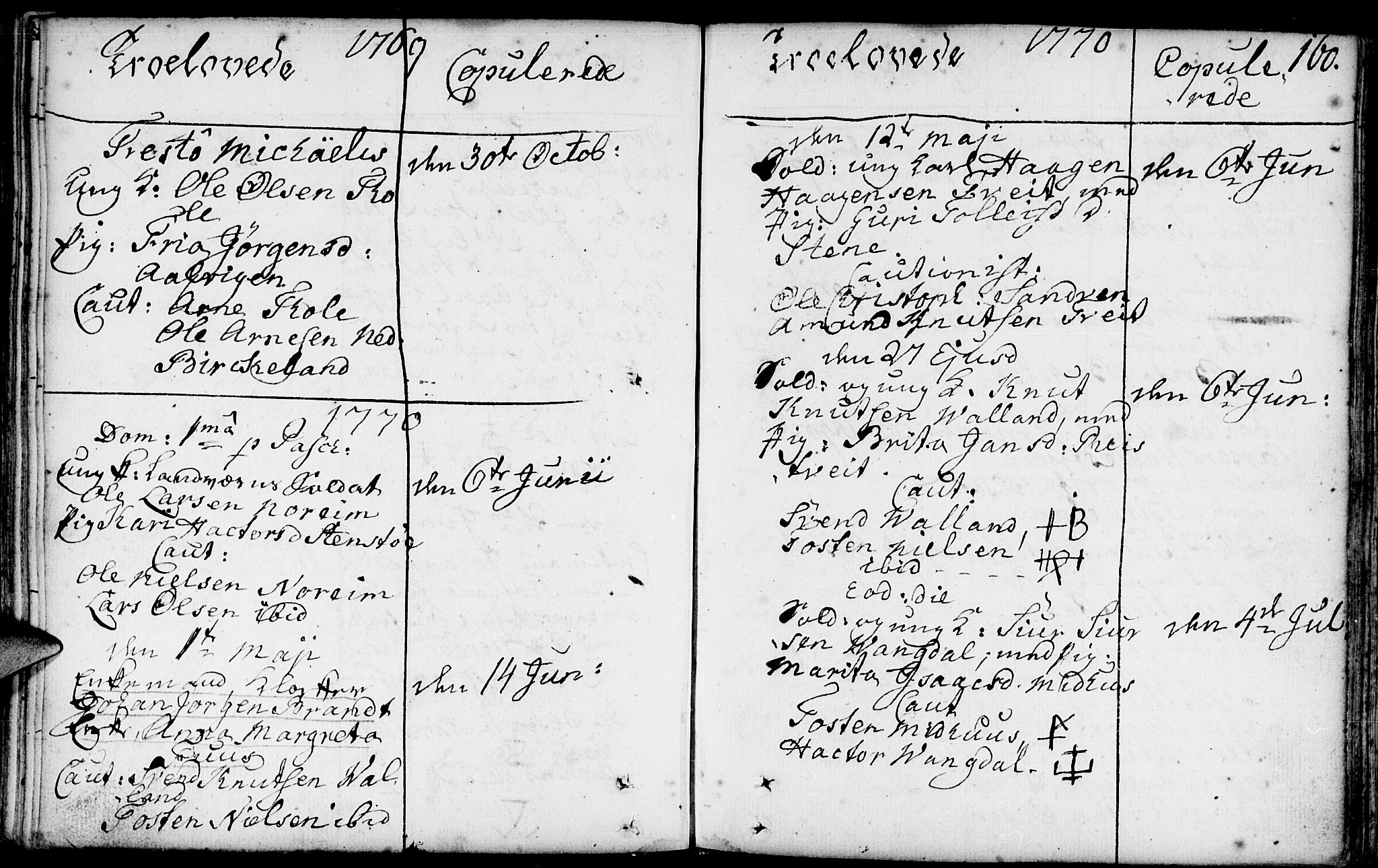 Kvam sokneprestembete, SAB/A-76201/H/Haa: Parish register (official) no. A 3, 1743-1795, p. 160