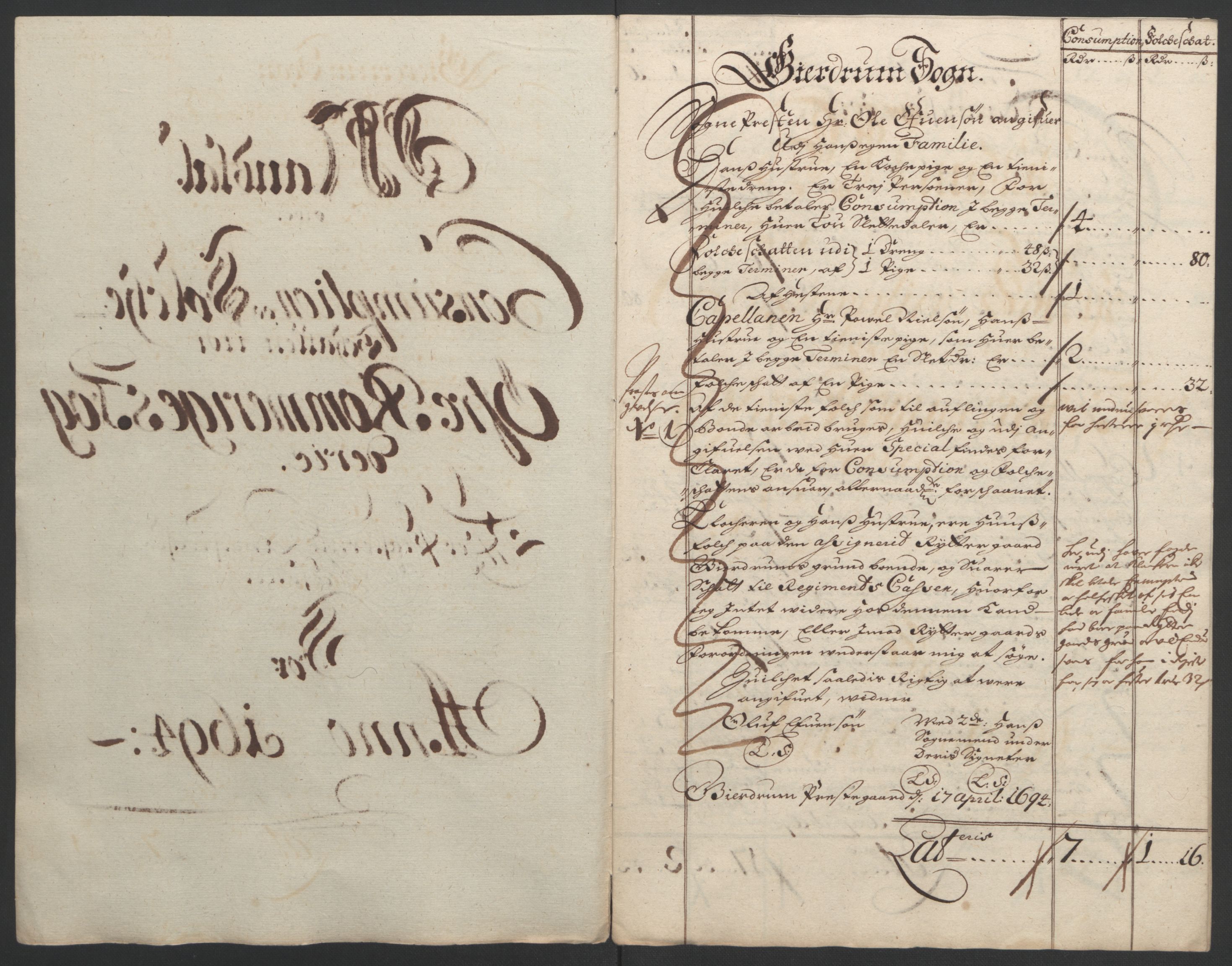 Rentekammeret inntil 1814, Reviderte regnskaper, Fogderegnskap, RA/EA-4092/R12/L0706: Fogderegnskap Øvre Romerike, 1694, p. 253