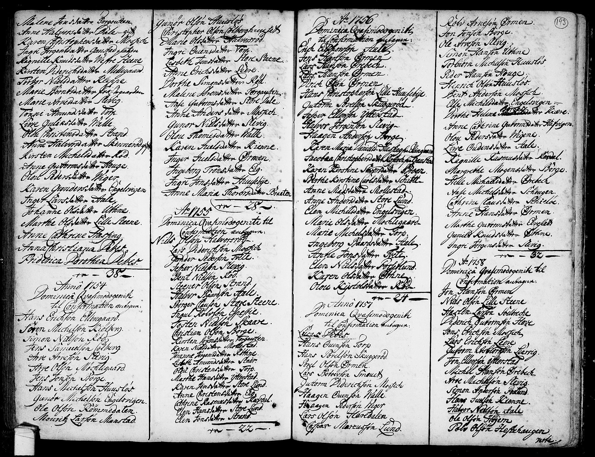 Onsøy prestekontor Kirkebøker, SAO/A-10914/F/Fa/L0001: Parish register (official) no. I 1, 1733-1814, p. 193