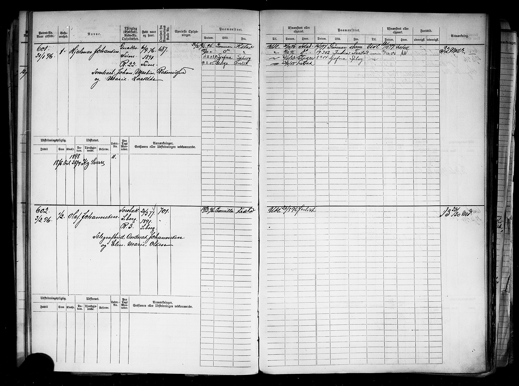 Sarpsborg mønstringskontor, AV/SAO-A-10569c/F/Fc/Fcb/L0005: Hovedrulle, 1881-1916, p. 154