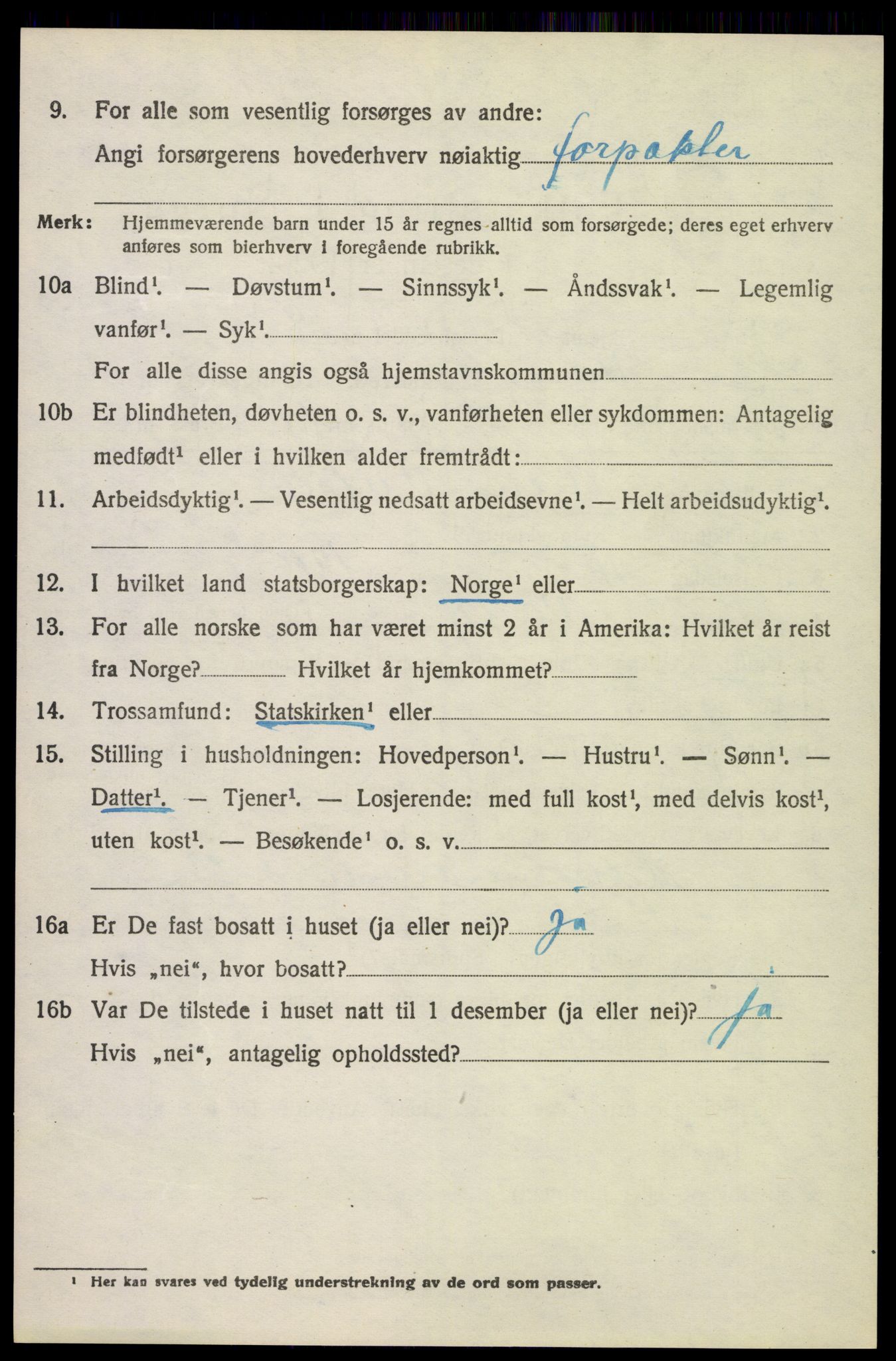 SAH, 1920 census for Vang (Hedmark), 1920, p. 16026