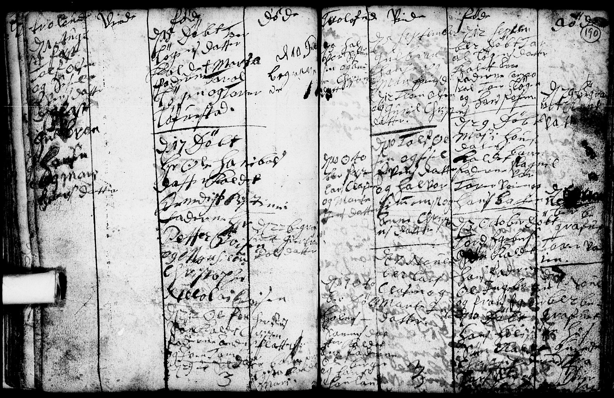 Spydeberg prestekontor Kirkebøker, AV/SAO-A-10924/F/Fa/L0001: Parish register (official) no. I 1, 1696-1738, p. 190