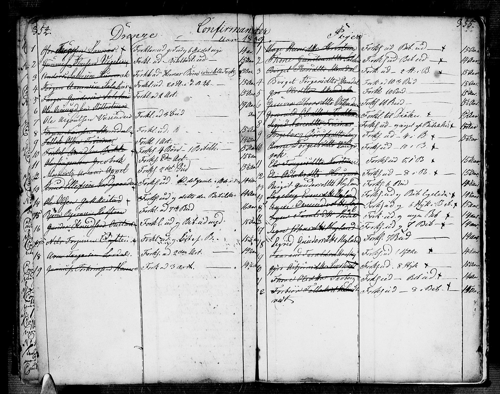 Bygland sokneprestkontor, SAK/1111-0006/F/Fa/Fab/L0001: Parish register (official) no. A 1, 1725-1766, p. 354-355