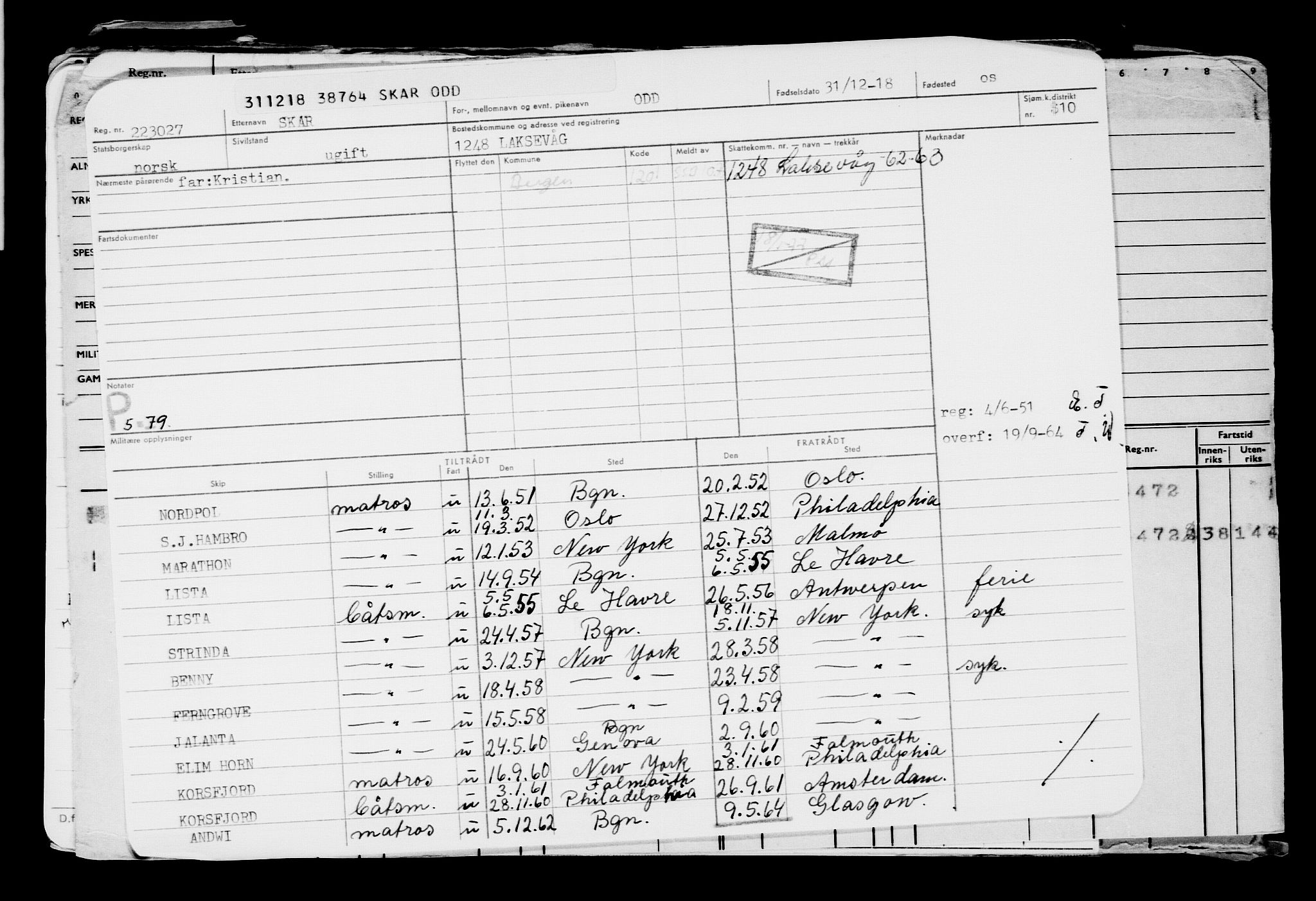 Direktoratet for sjømenn, AV/RA-S-3545/G/Gb/L0165: Hovedkort, 1918-1919, p. 242