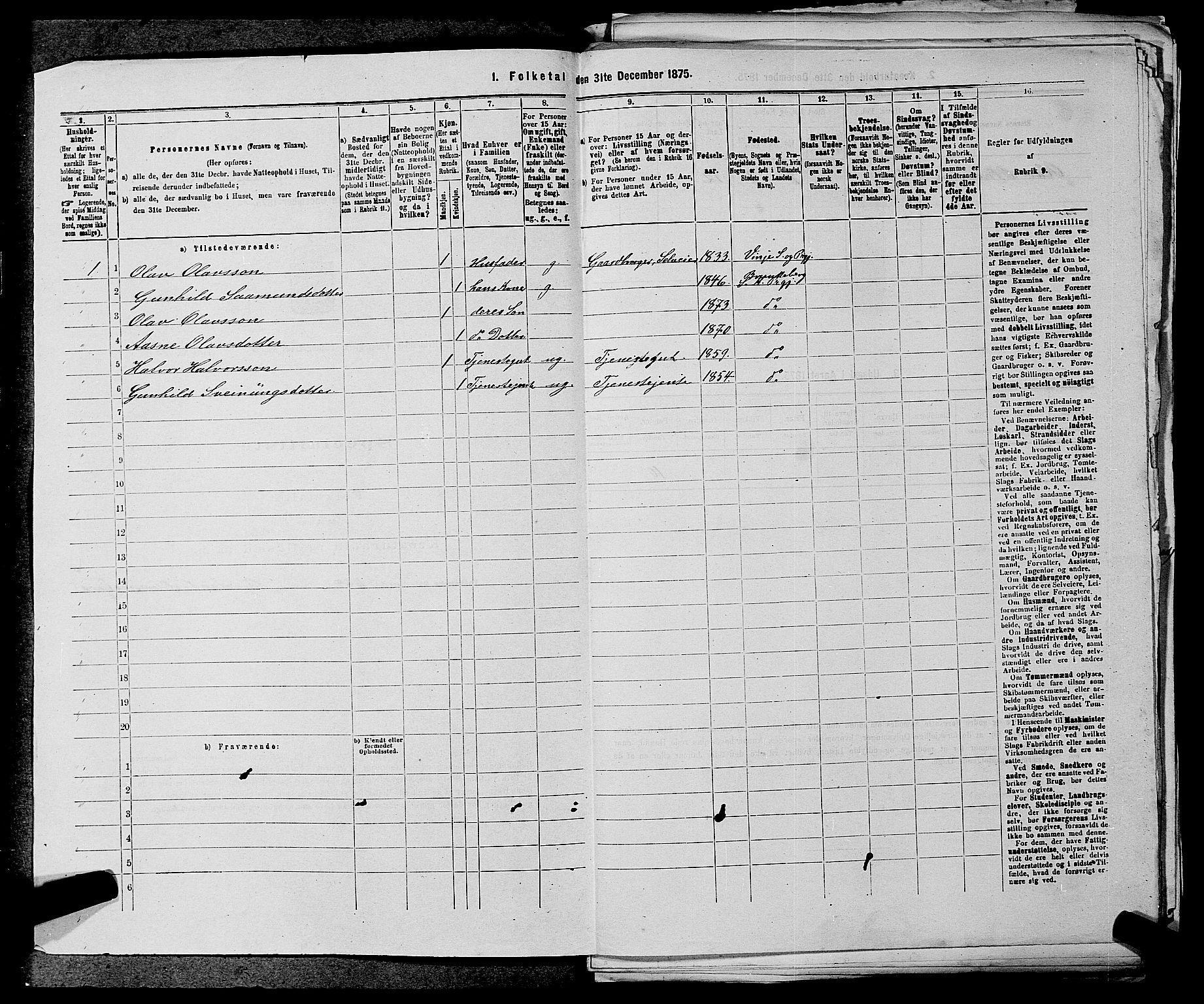 SAKO, 1875 census for 0829P Kviteseid, 1875, p. 674
