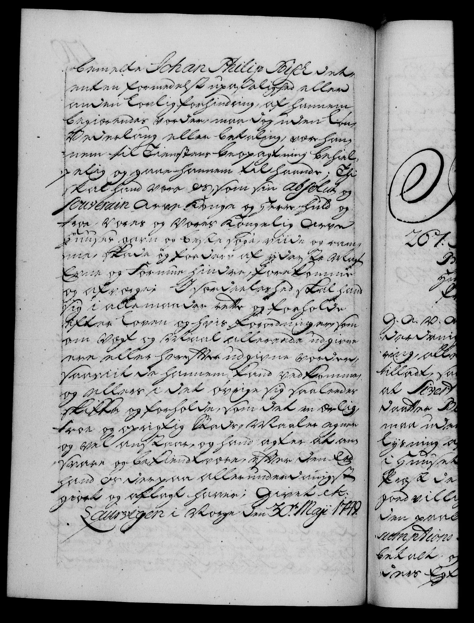 Danske Kanselli 1572-1799, AV/RA-EA-3023/F/Fc/Fca/Fcaa/L0036: Norske registre, 1749-1750, p. 170b