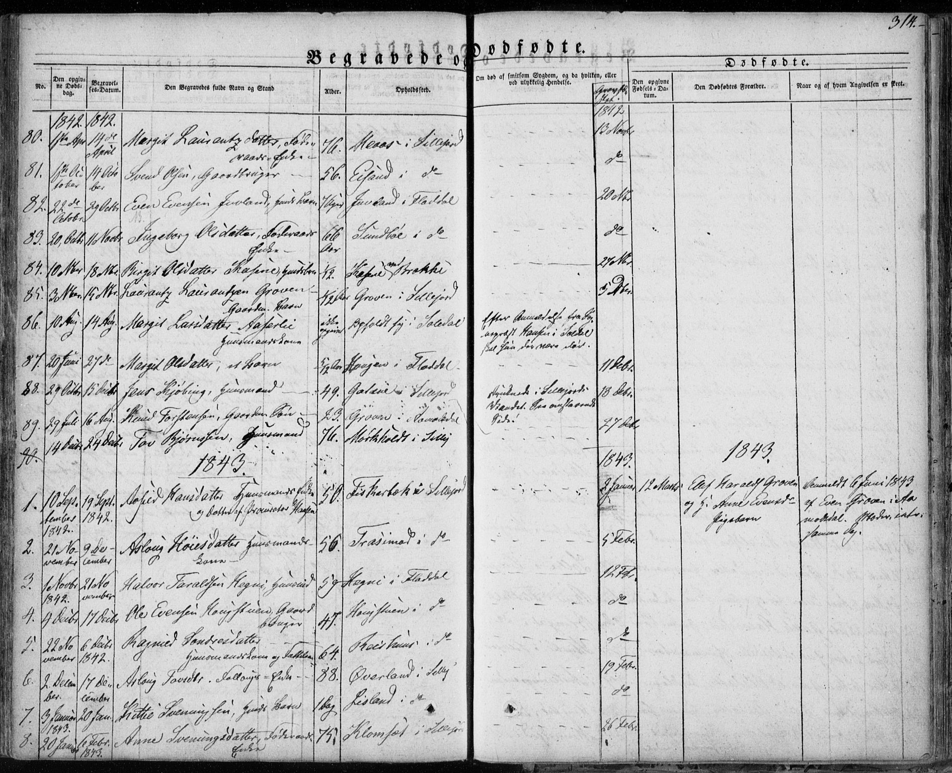 Seljord kirkebøker, AV/SAKO-A-20/F/Fa/L0011: Parish register (official) no. I 11, 1831-1849, p. 314