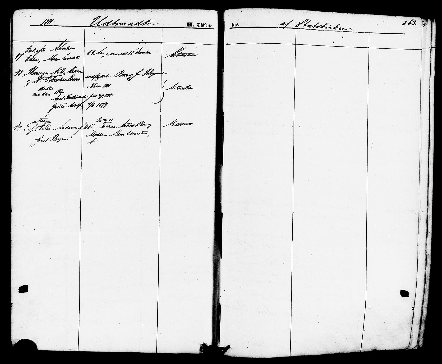 Brevik kirkebøker, SAKO/A-255/F/Fa/L0006: Parish register (official) no. 6, 1866-1881, p. 363