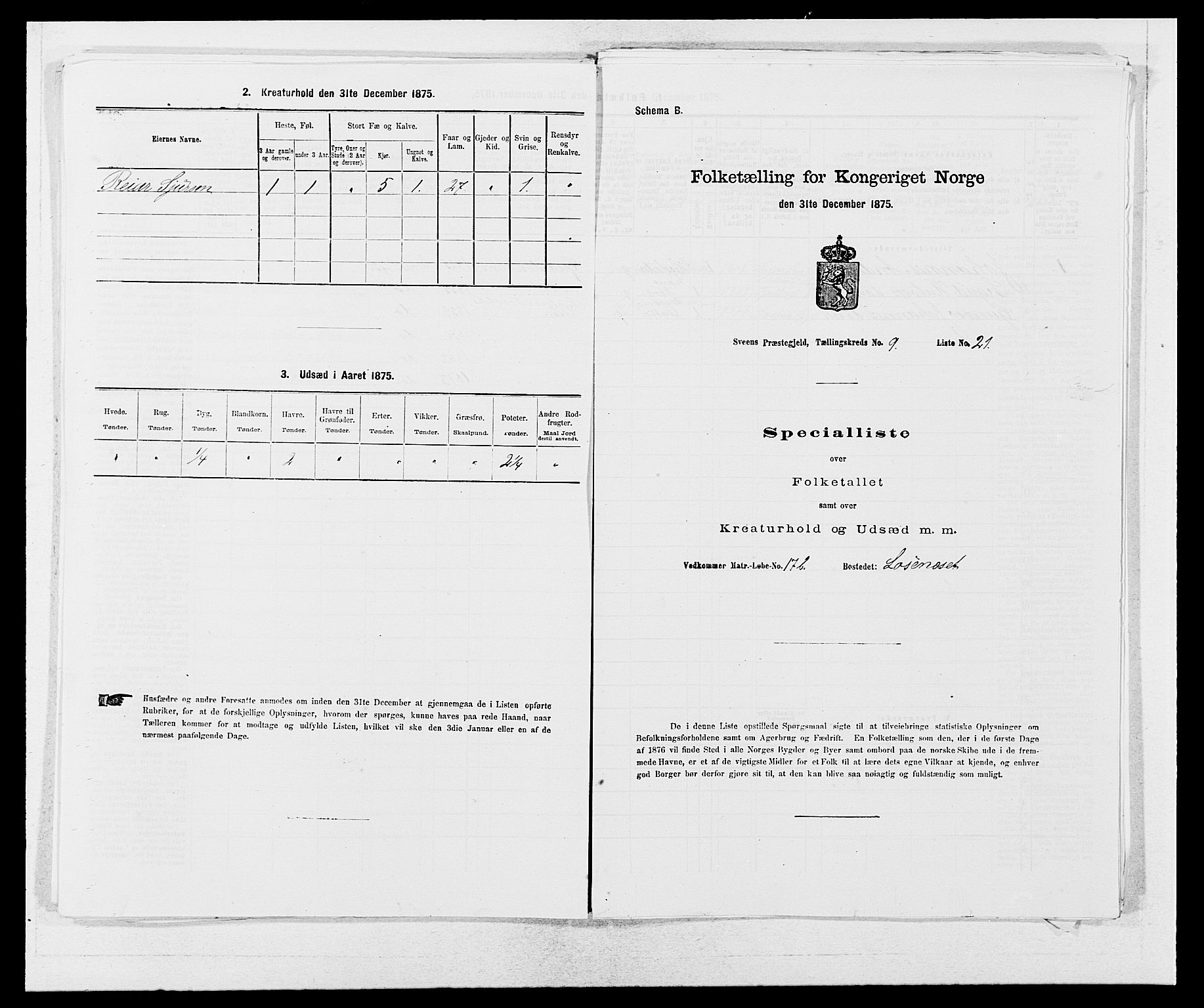 SAB, 1875 census for 1216P Sveio, 1875, p. 1141