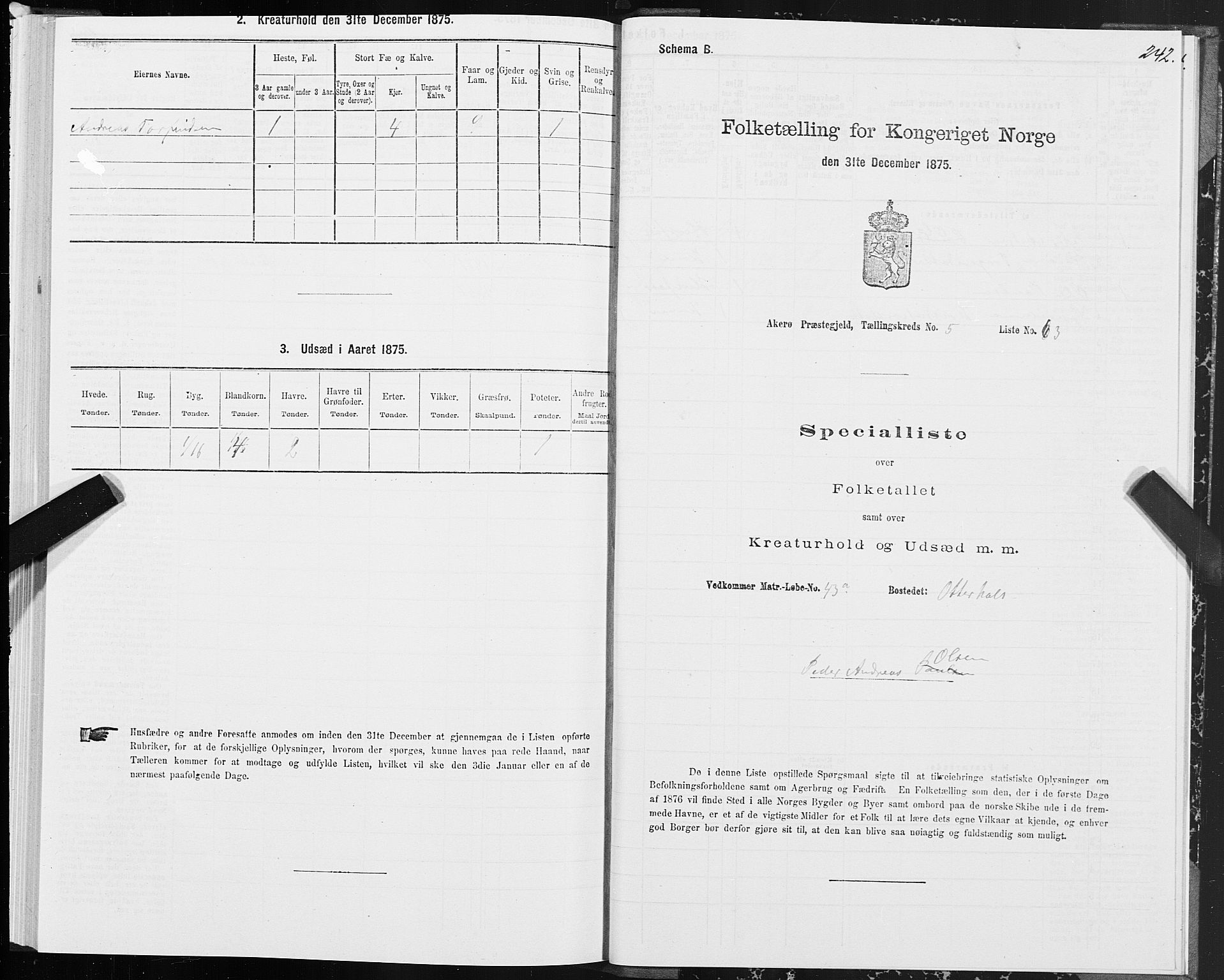 SAT, 1875 census for 1545P Aukra, 1875, p. 2242