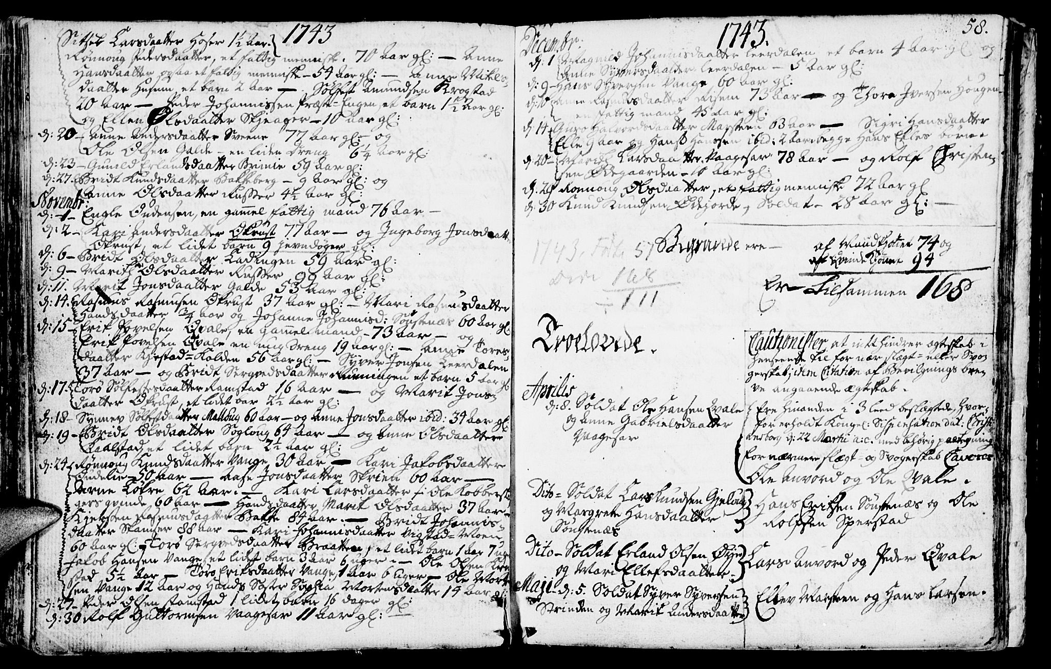 Lom prestekontor, AV/SAH-PREST-070/K/L0001: Parish register (official) no. 1, 1733-1748, p. 58