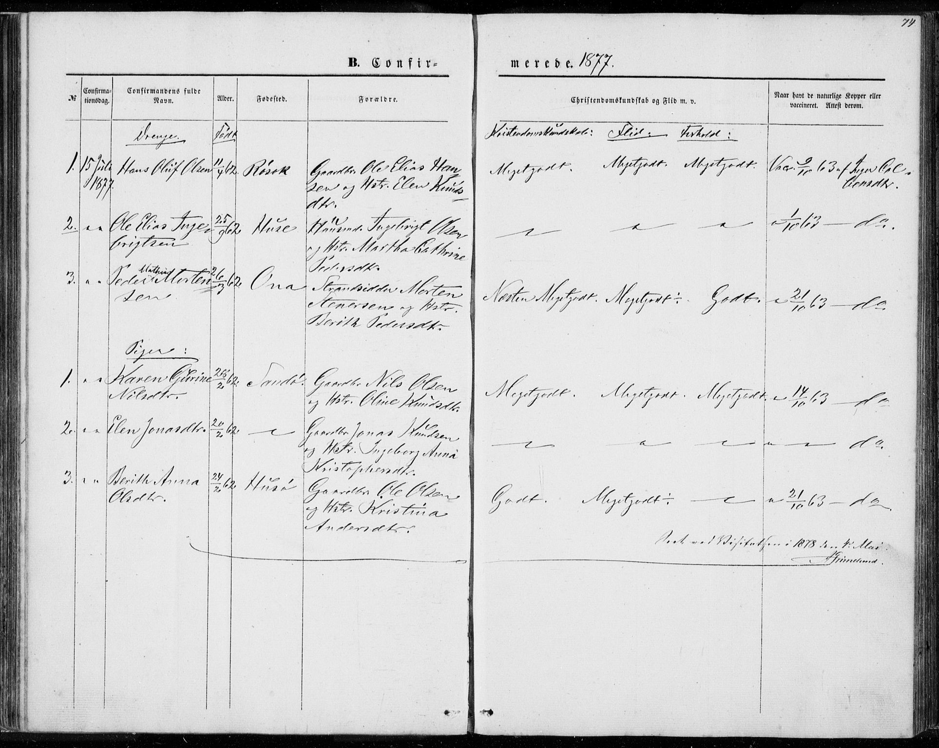 Ministerialprotokoller, klokkerbøker og fødselsregistre - Møre og Romsdal, AV/SAT-A-1454/561/L0728: Parish register (official) no. 561A02, 1858-1878, p. 74