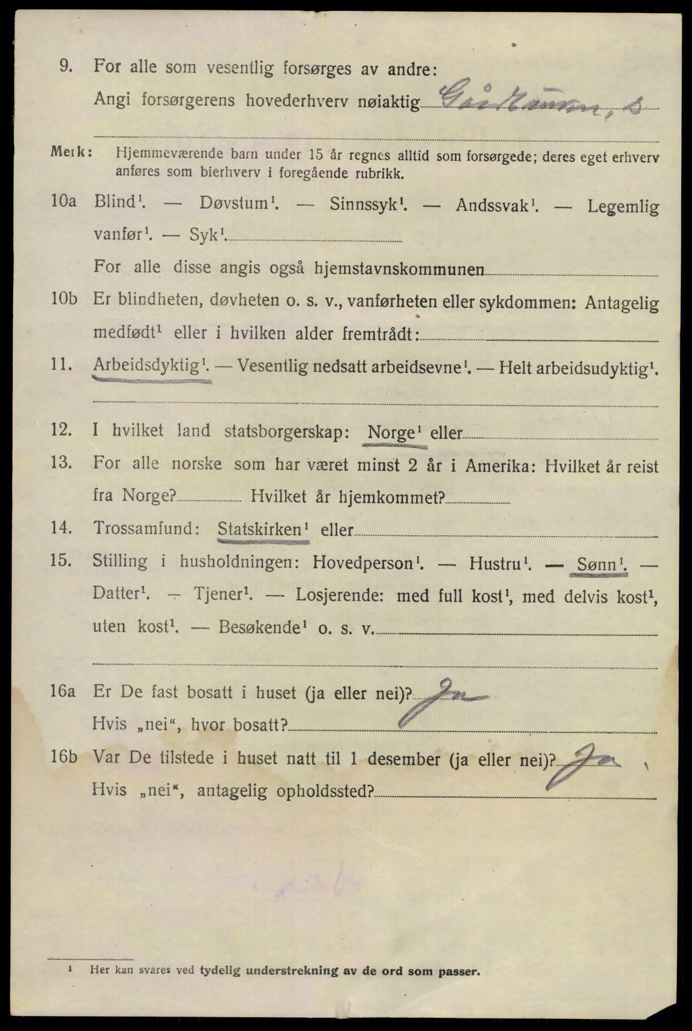 SAO, 1920 census for Fet, 1920, p. 9625