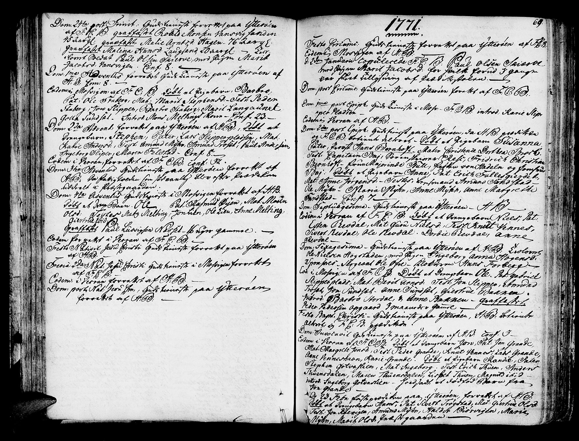 Ministerialprotokoller, klokkerbøker og fødselsregistre - Nord-Trøndelag, SAT/A-1458/722/L0216: Parish register (official) no. 722A03, 1756-1816, p. 69