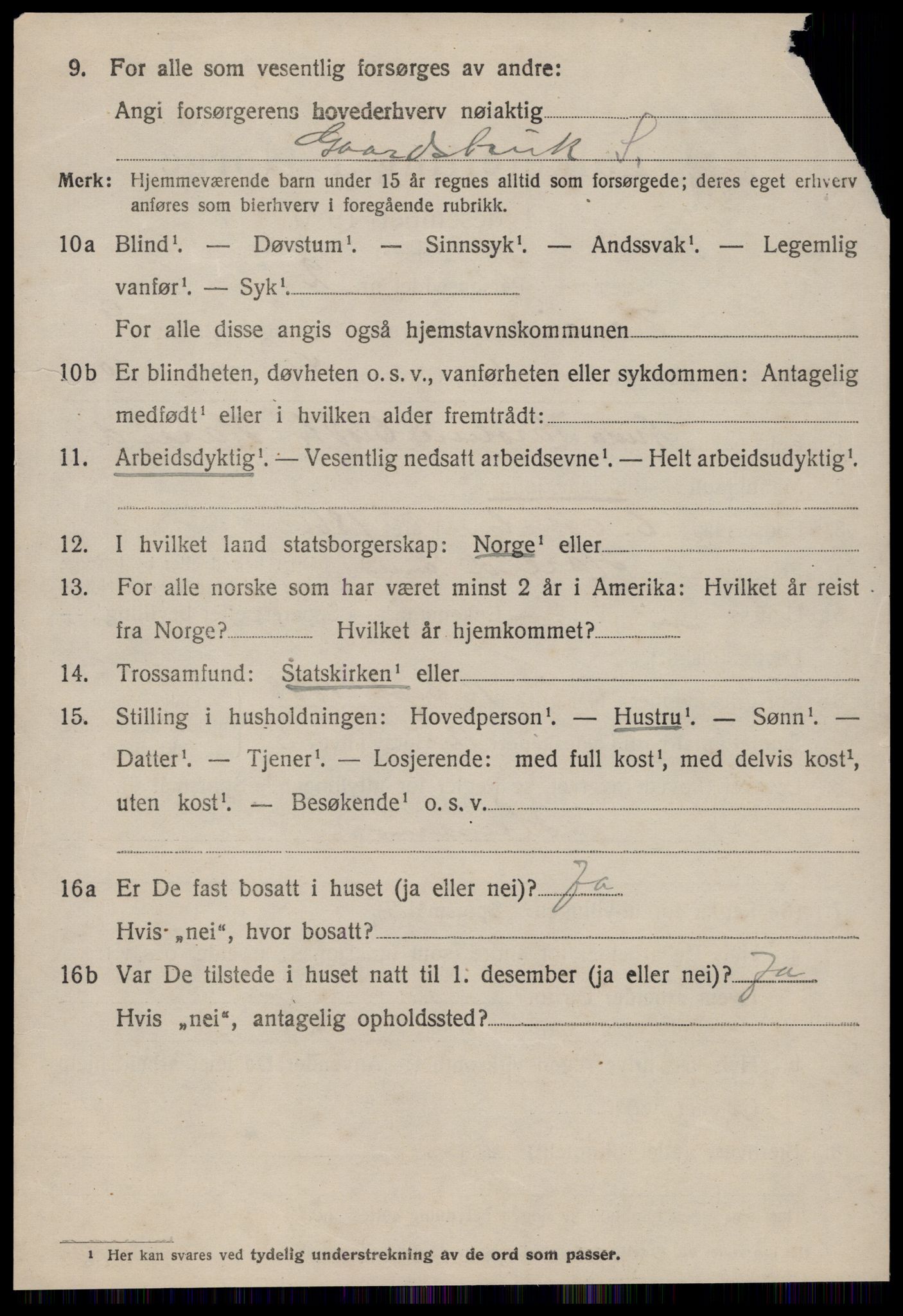 SAT, 1920 census for Hareid, 1920, p. 3162