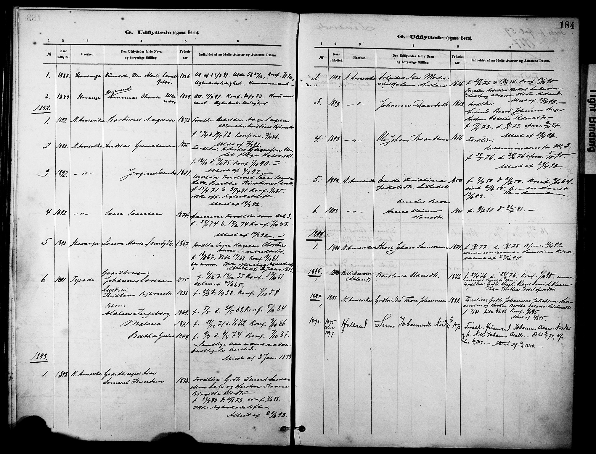 Rennesøy sokneprestkontor, SAST/A -101827/H/Ha/Haa/L0012: Parish register (official) no. A 13, 1885-1917, p. 184