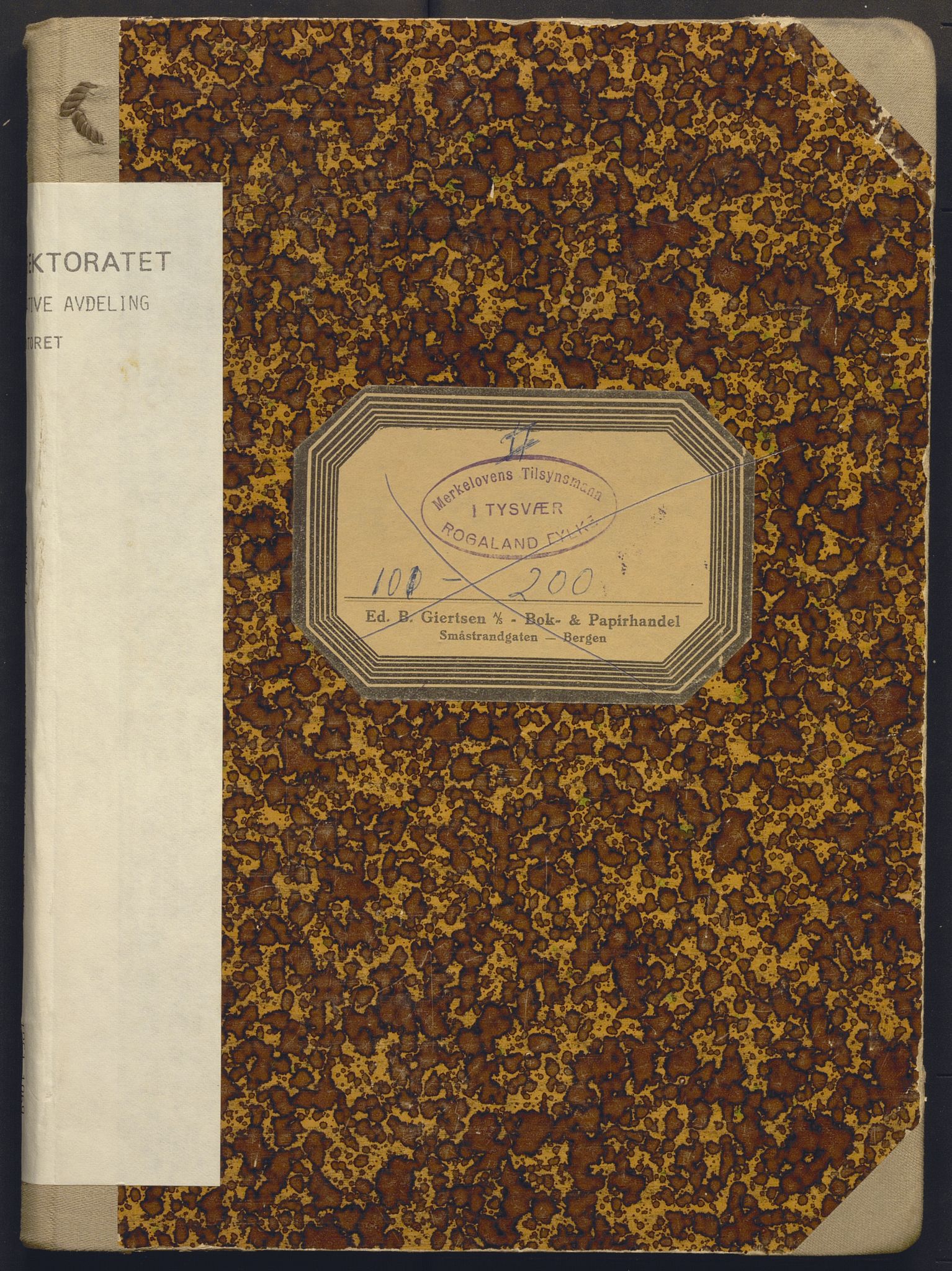 Fiskeridirektoratet - 1 Adm. ledelse - 13 Båtkontoret, AV/SAB-A-2003/I/Ia/Iai/L0126: 135.0947/1 Merkeprotokoll - Tysvær, 1961-1969
