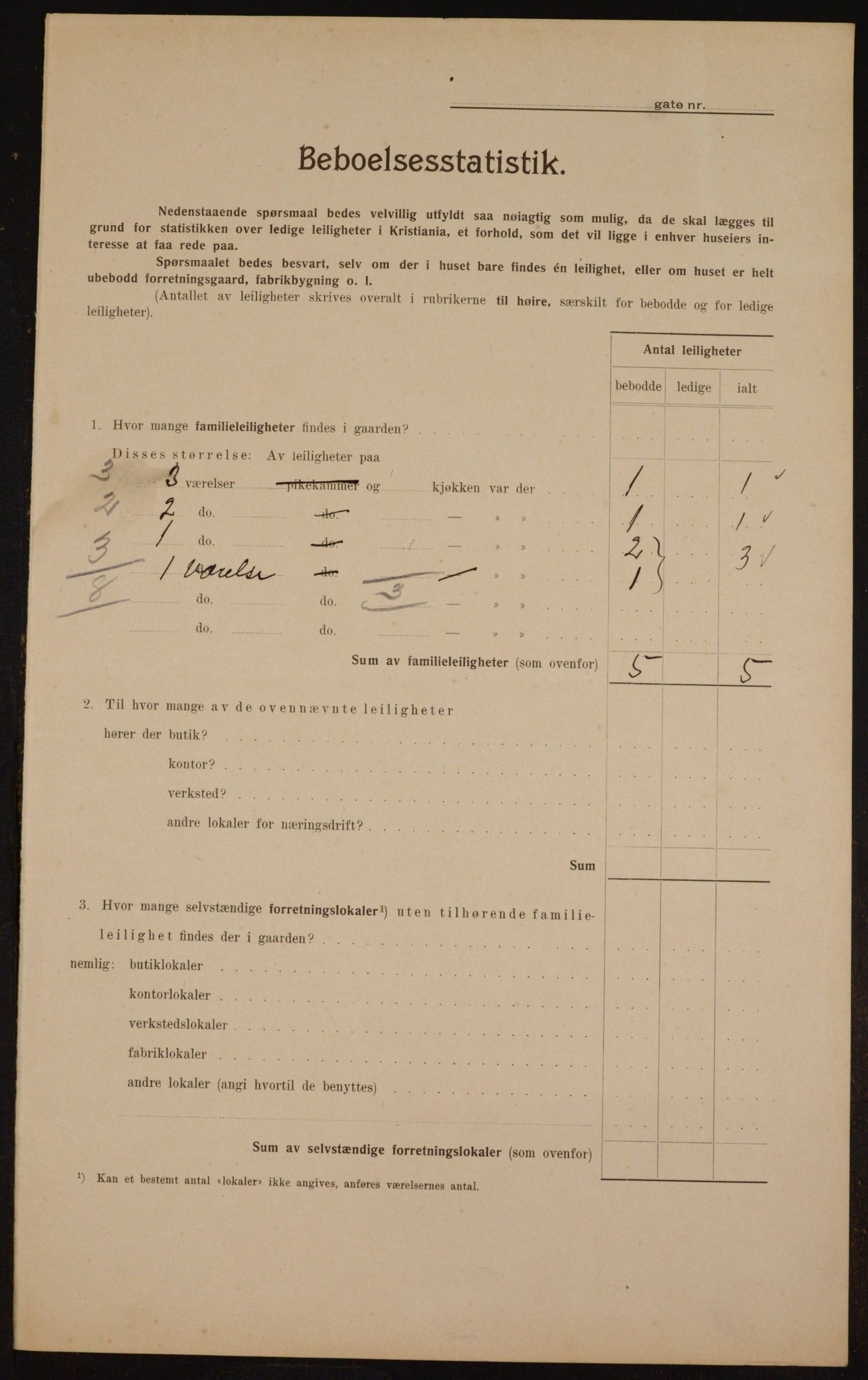 OBA, Municipal Census 1910 for Kristiania, 1910, p. 91733