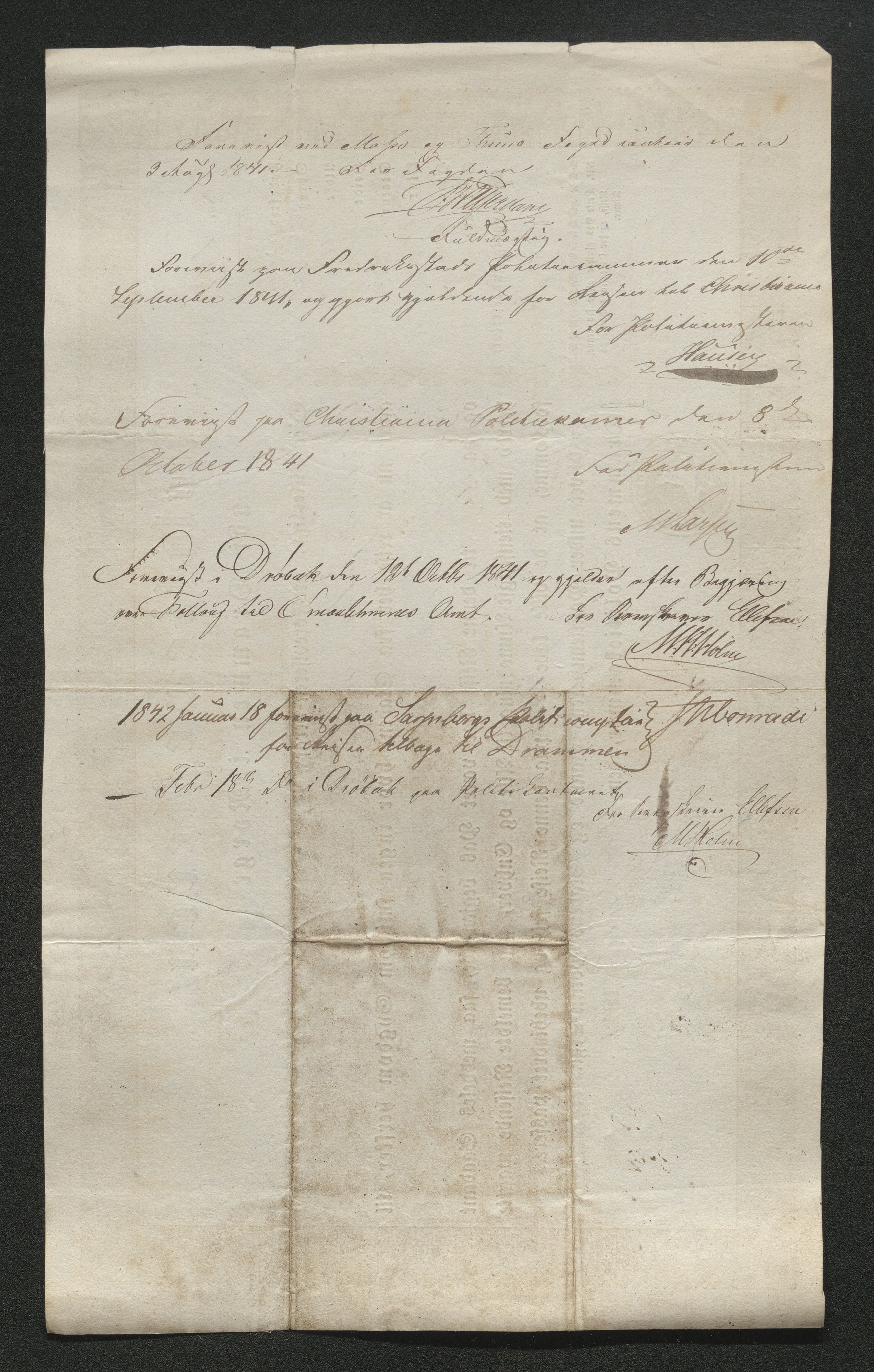 Drammen politikammer, SAKO/A-623/I/Ia/Iab/L0006: Innleverte pass, 1841-1842, p. 355