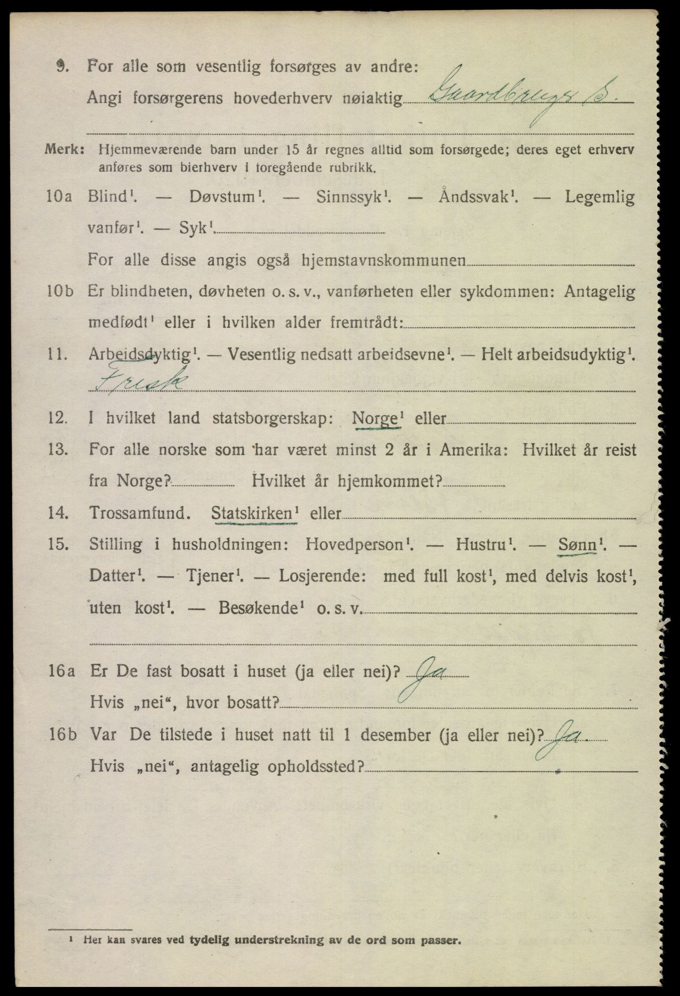 SAK, 1920 census for Eiken, 1920, p. 934